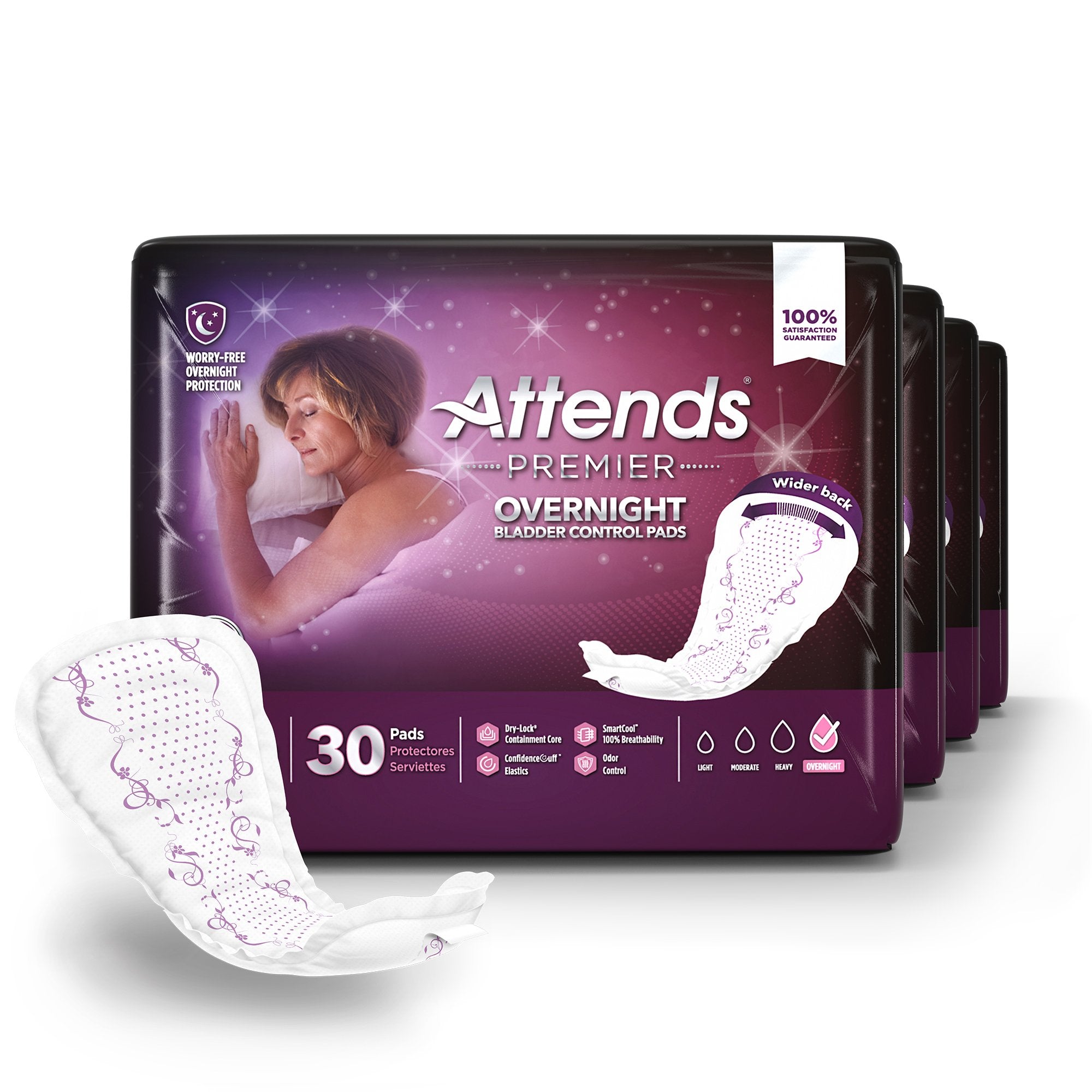 Attends® Premier Overnight Bladder Control Pads (30 Units)