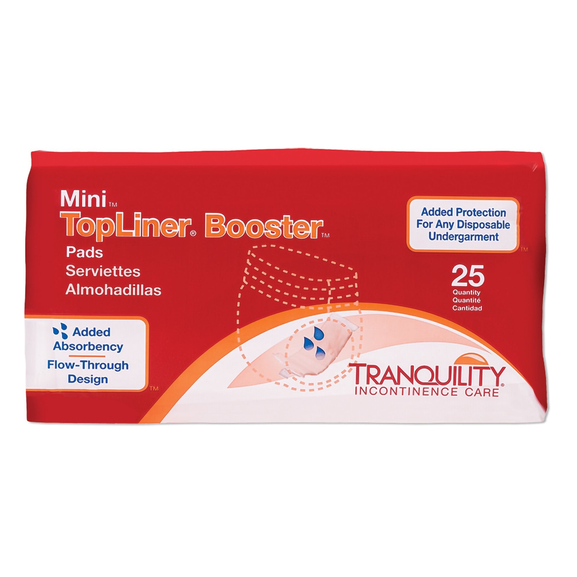 TopLiner™ Mini Incontinence Booster Pad, 2¾ x 10½ Inch (1 Unit)