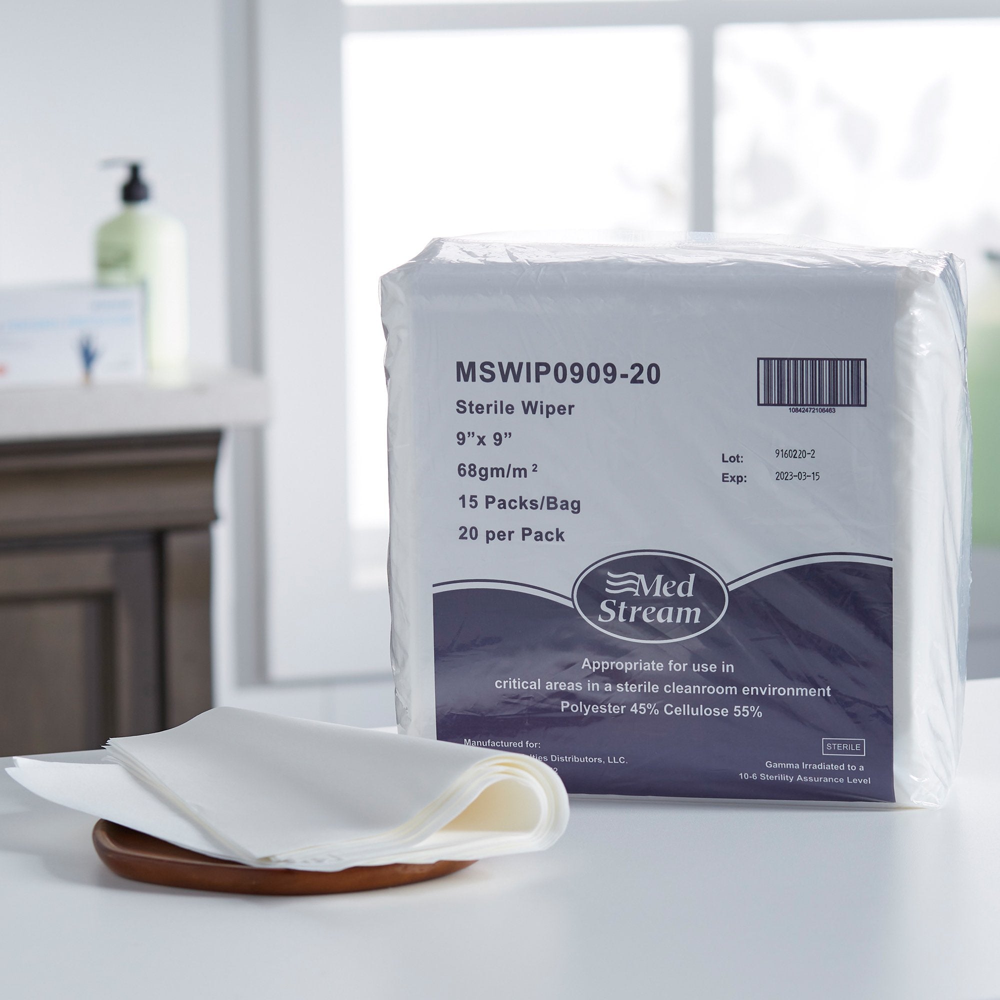 McKesson Cleanroom Wipes, 9 X 9 Inch (15 Units)