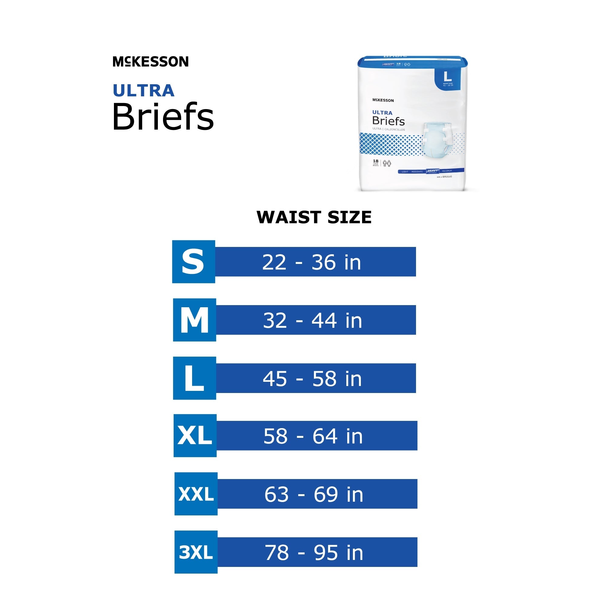 McKesson Ultra Plus 3XL Incontinence Briefs - Heavy Absorbency Comfort