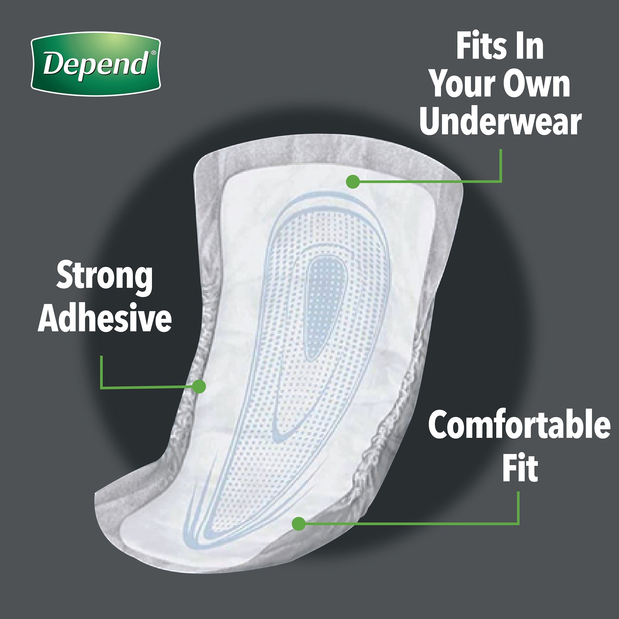 Depend Guards for Men: Maximum Absorbency Incontinence Pads, 12" - 52 Pack
