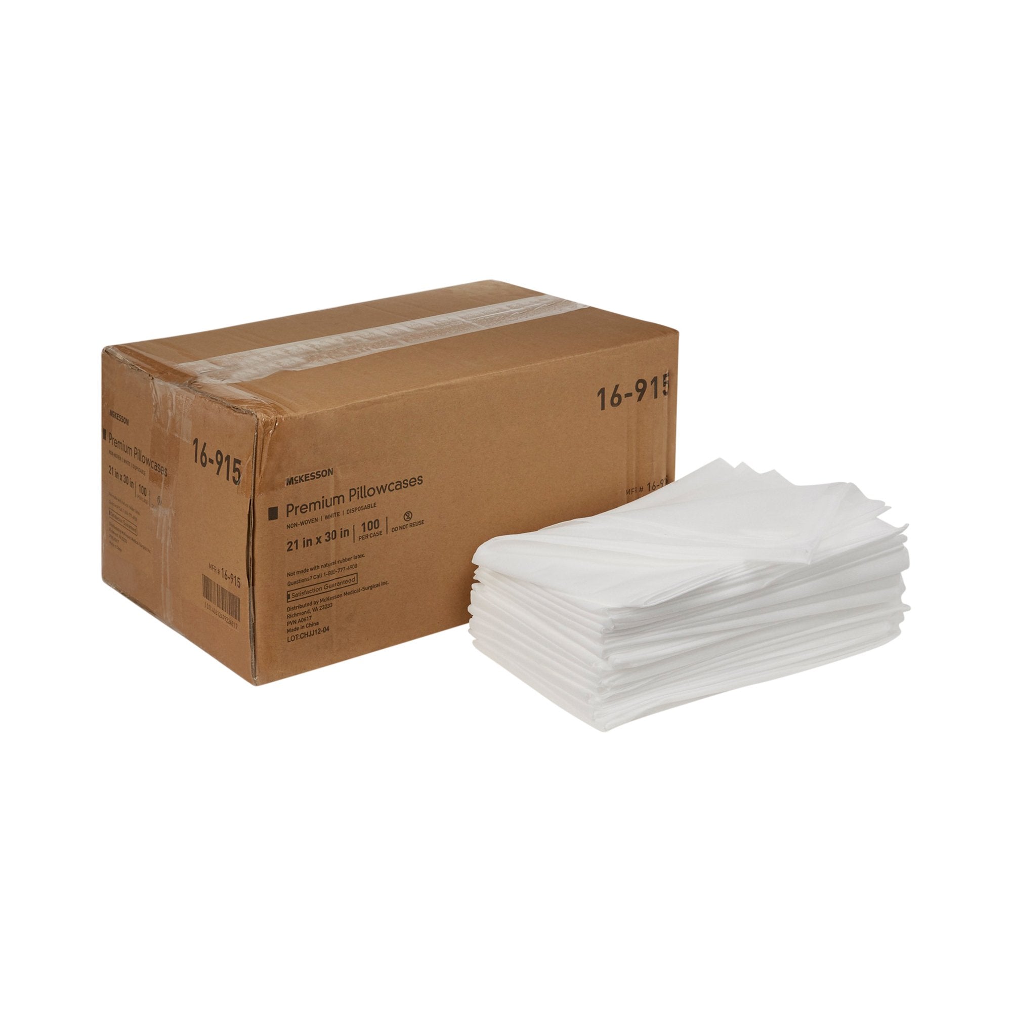 McKesson Nonwoven Standard Disposable Pillowcase, 21 x 30 Inch (100 Units)