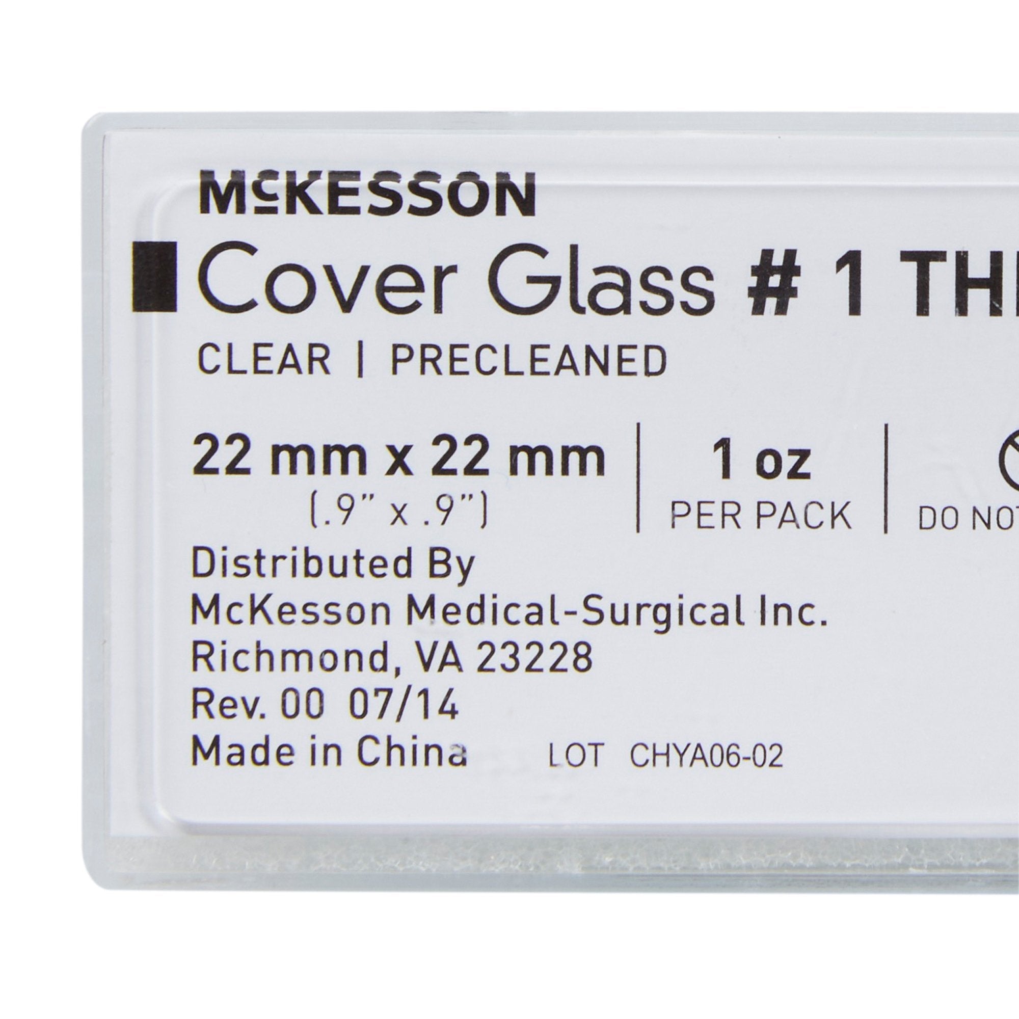 McKesson Cover Glass, 22 x 22 mm (10 Units)