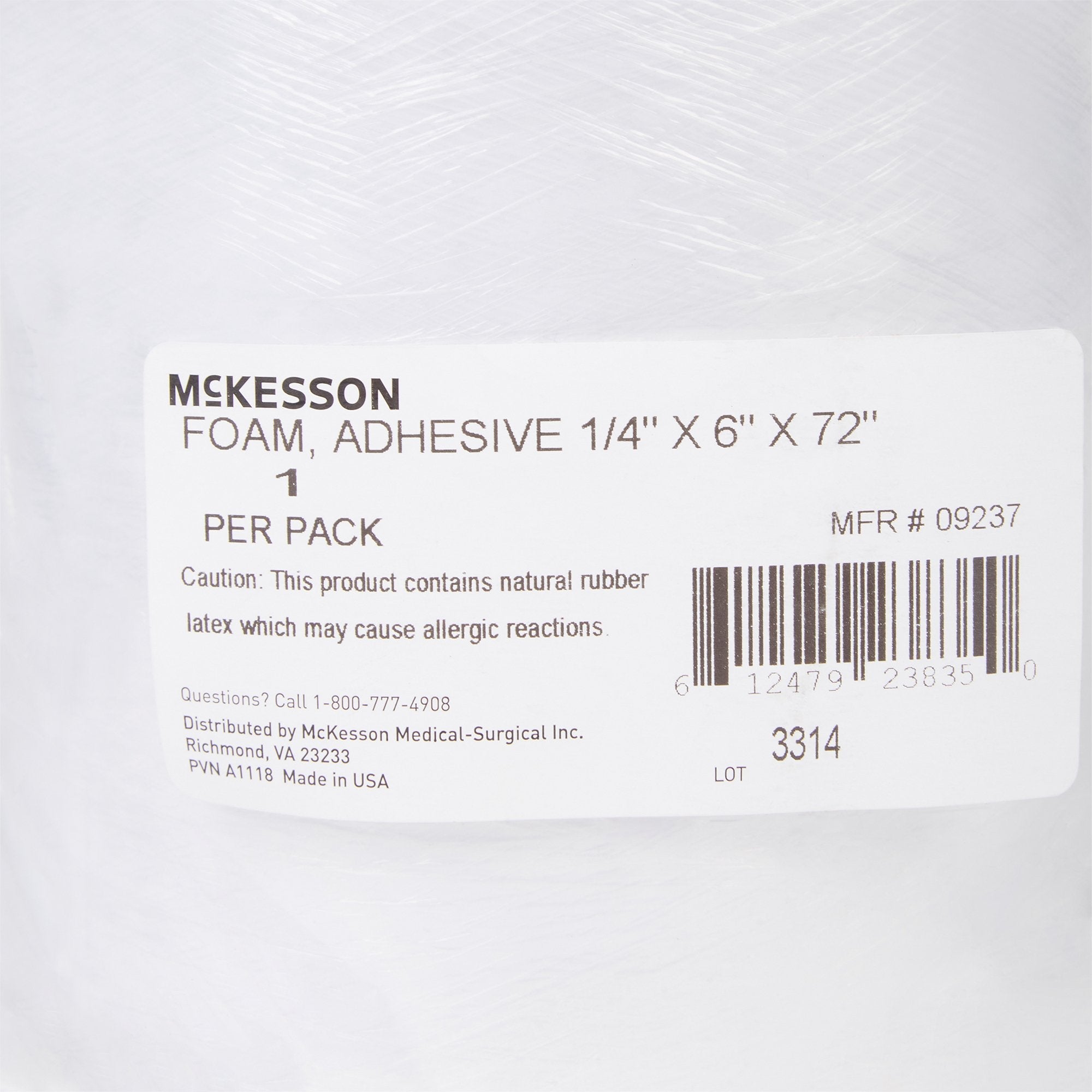 McKesson White Poly Foam Adhesive Orthopedic Roll, 6 x 72 Inch (1 Unit)