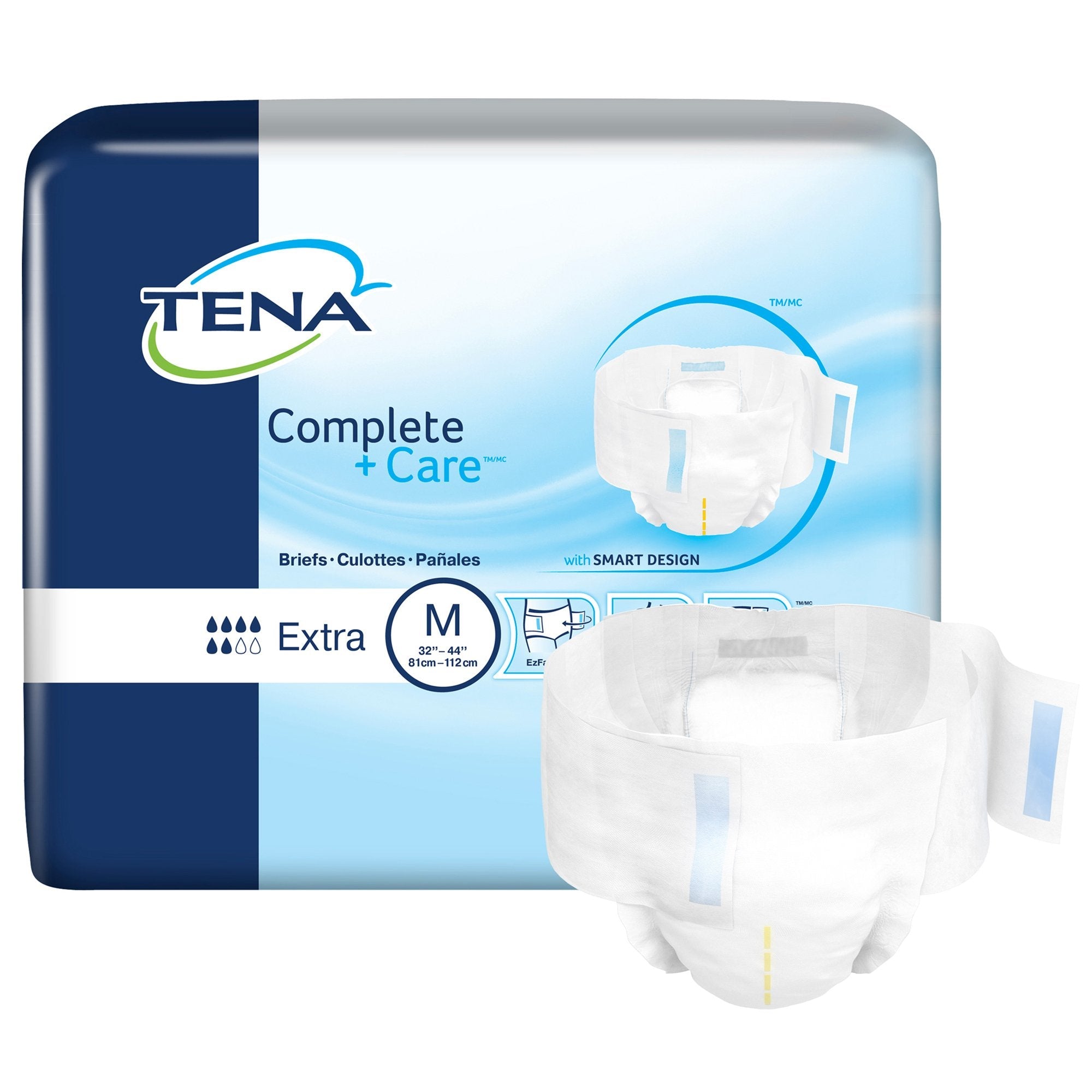 Tena® Complete +Care™ Extra Incontinence Brief, Medium (24 Units)