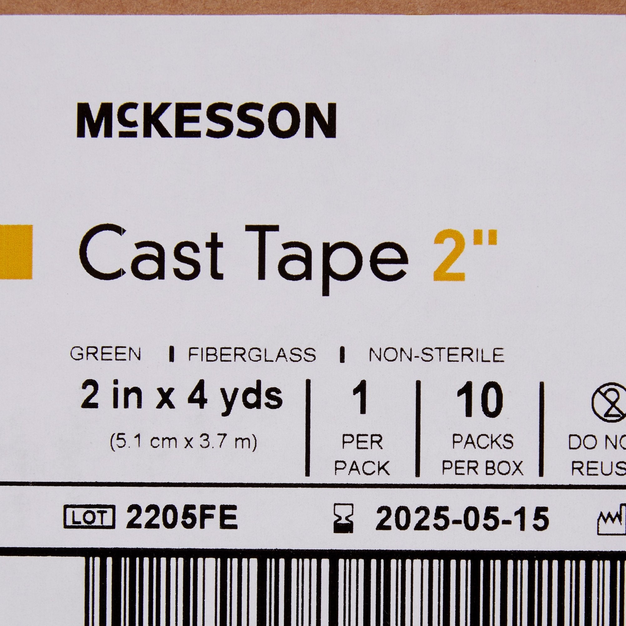 McKesson Green Cast Tape, 2 Inch x 4 Yard (10 Units)