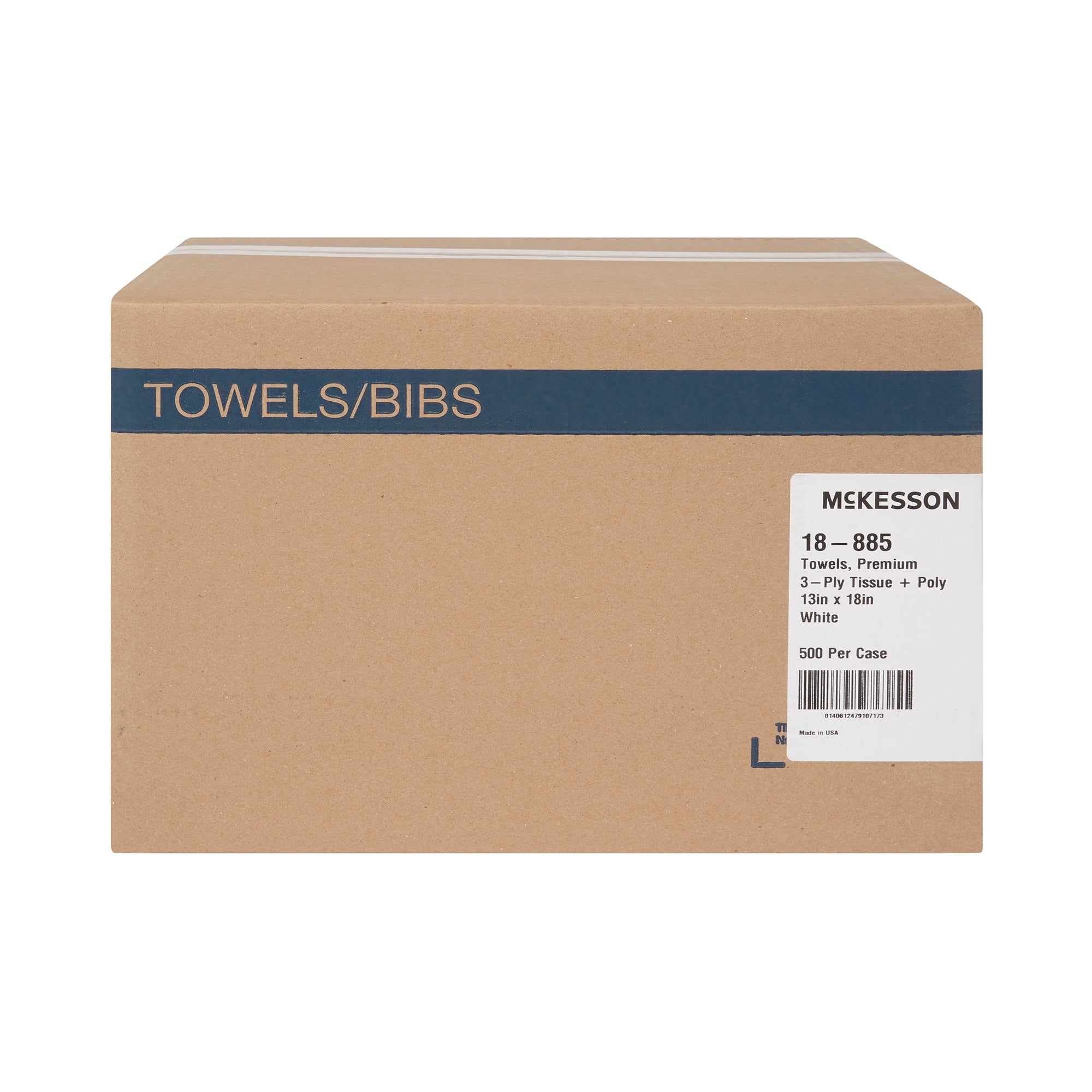 McKesson 3-Ply Tissue Procedure Towels, Polybacked, 13x18" - 500 Pack