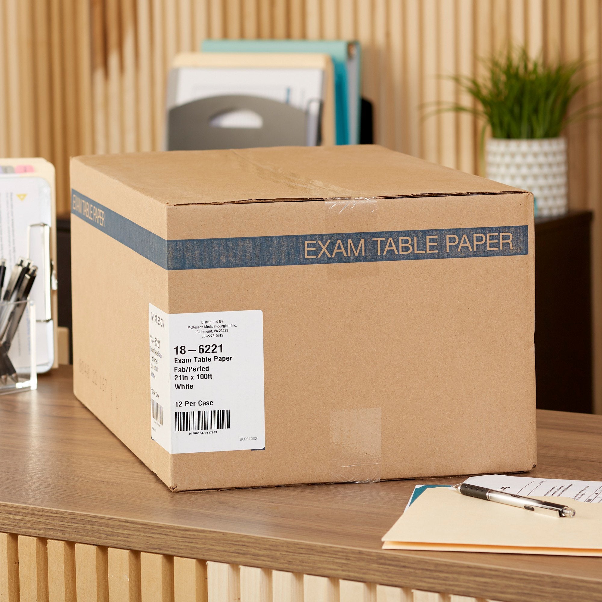 McKesson Crepe Table Paper, 21 Inch x 100 Foot, White (12 Units)