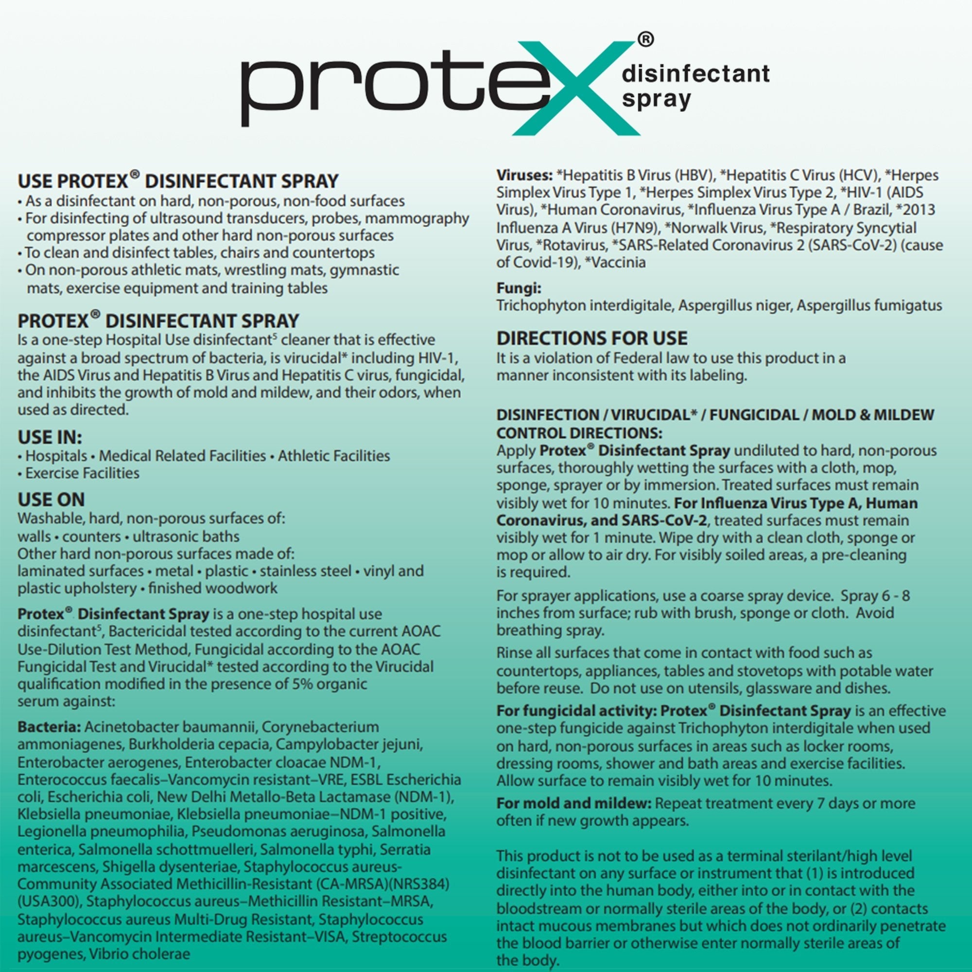 Protex™ Disinfectant Spray, 12 oz. (12 Units)