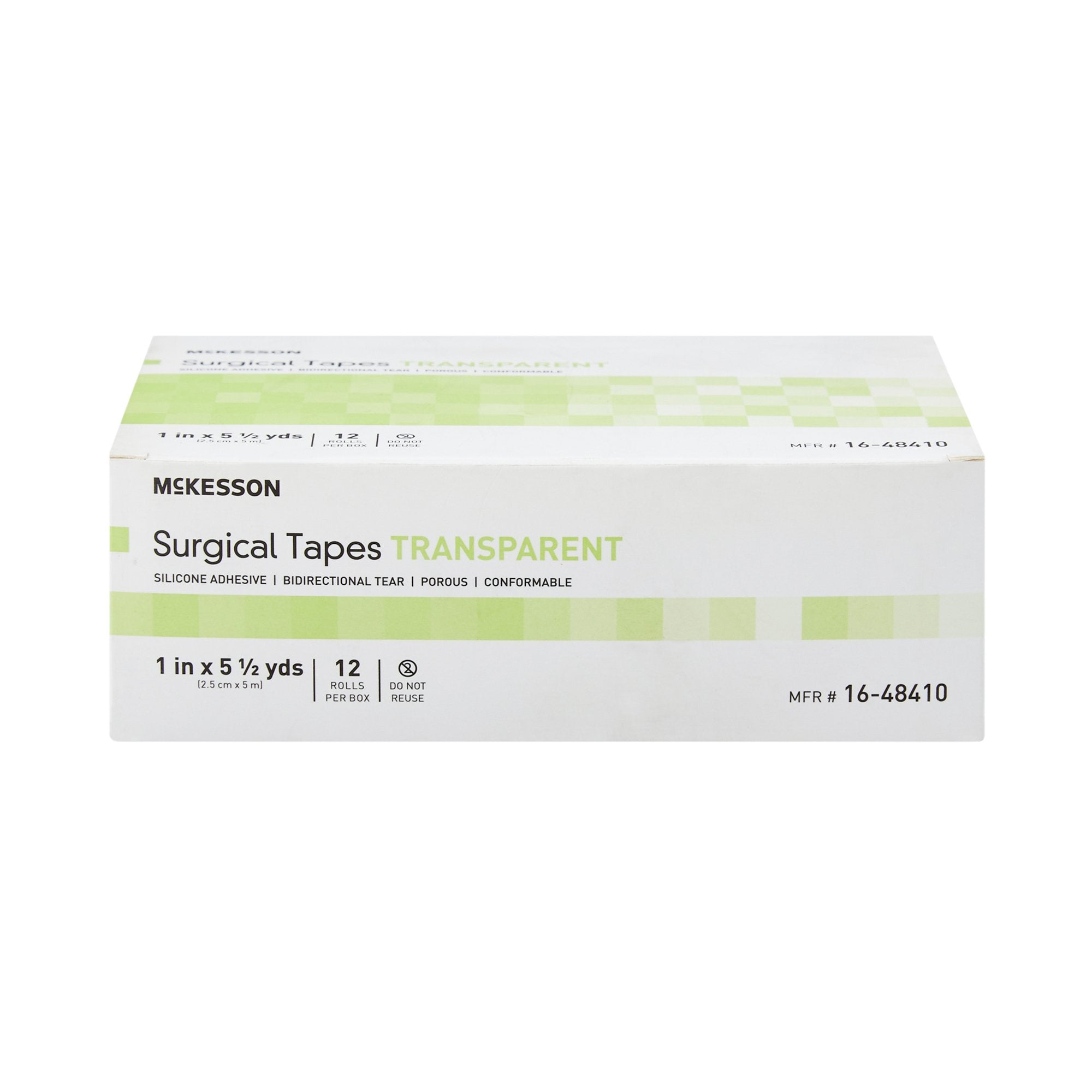 McKesson Silicone Medical Tape, 1 Inch x 5-1/2 Yard, Transparent (12 Units)