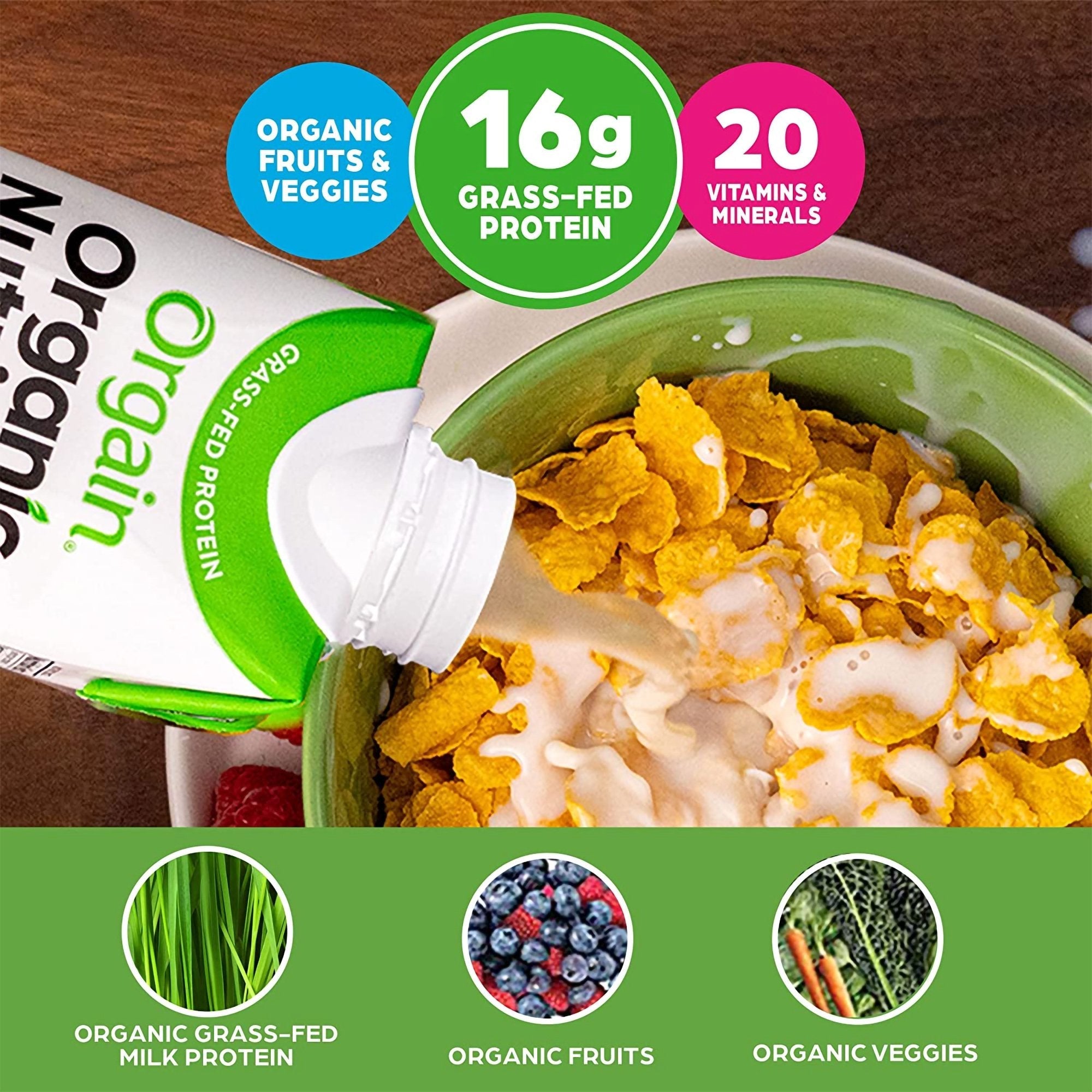Orgain® Organic Nutrition™ Vanilla Nutritional Shake, 11-ounce carton (4 Units)