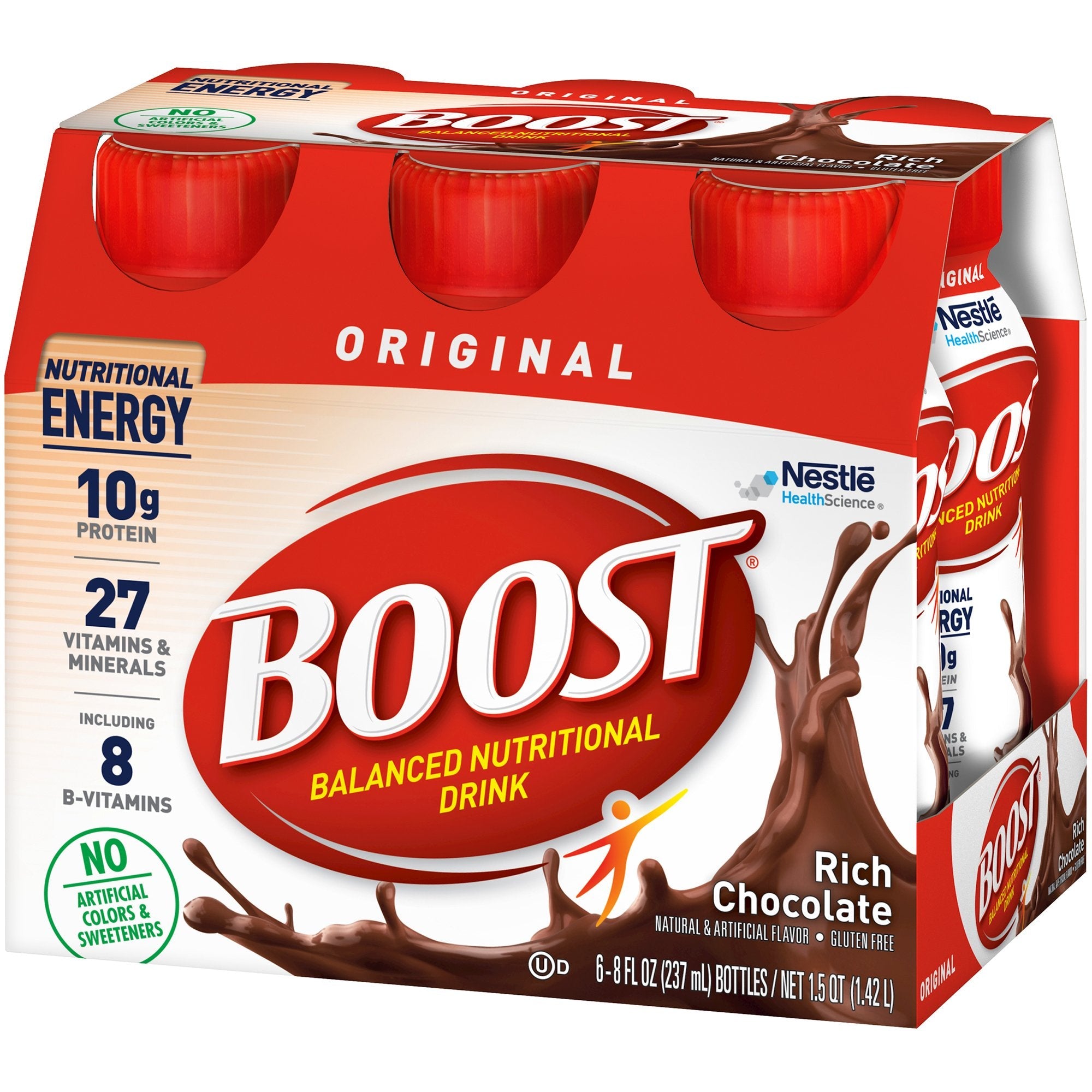 Boost® Original Chocolate Balanced Nutritional Drink, 8 oz. Bottle (6 Units)