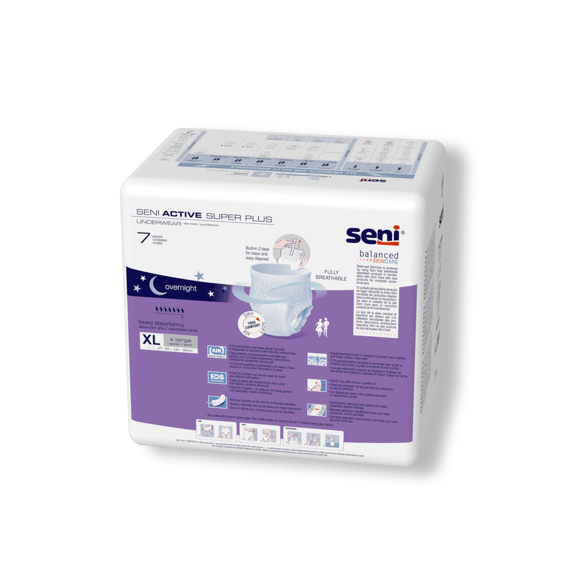 Seni® Active Super Plus Heavy Absorbent Underwear, Extra Large (7 Units)