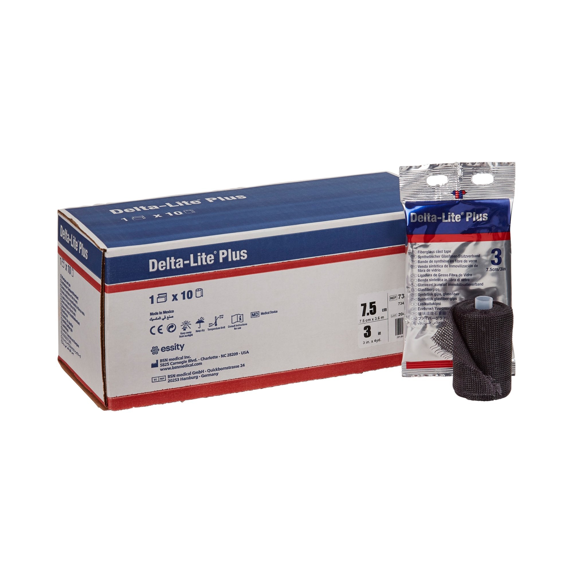 Delta-Lite® Plus Black Cast Tape, 3 Inch x 4 Yard (10 Units)