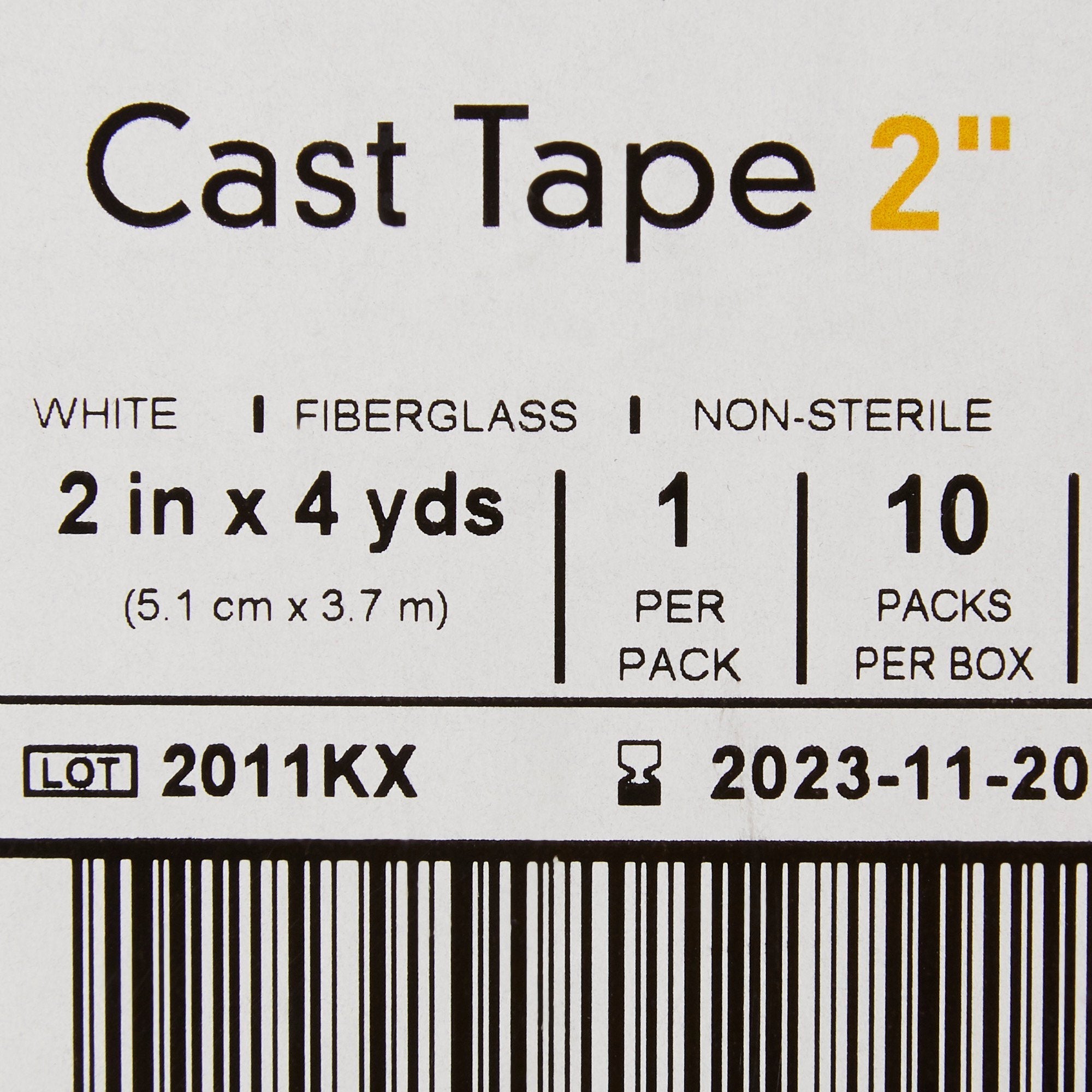 McKesson White Cast Tape, 2 Inch x 4 Yard (10 Units)