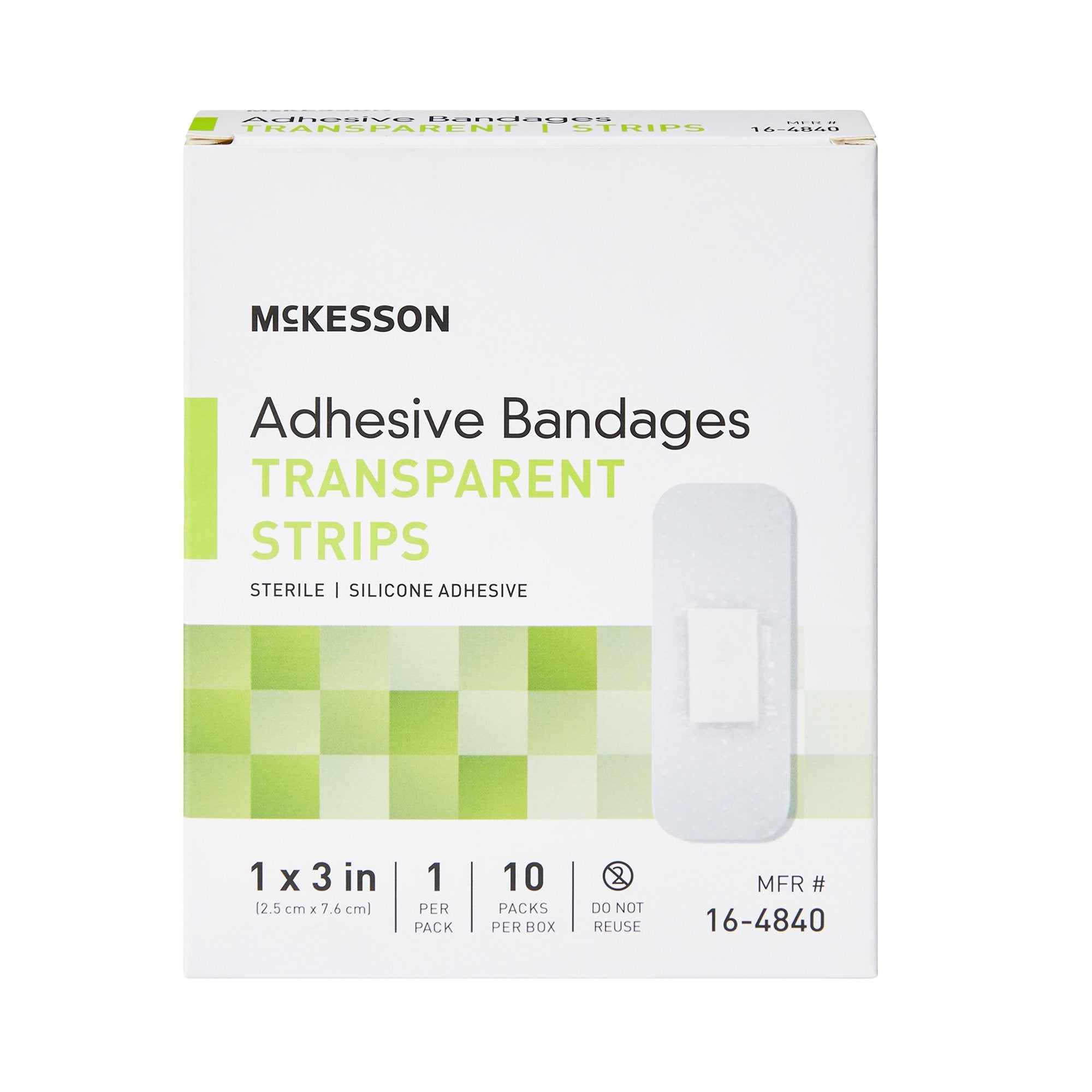 McKesson Sheer Adhesive Strip, 1 x 3 Inch (10 Units)