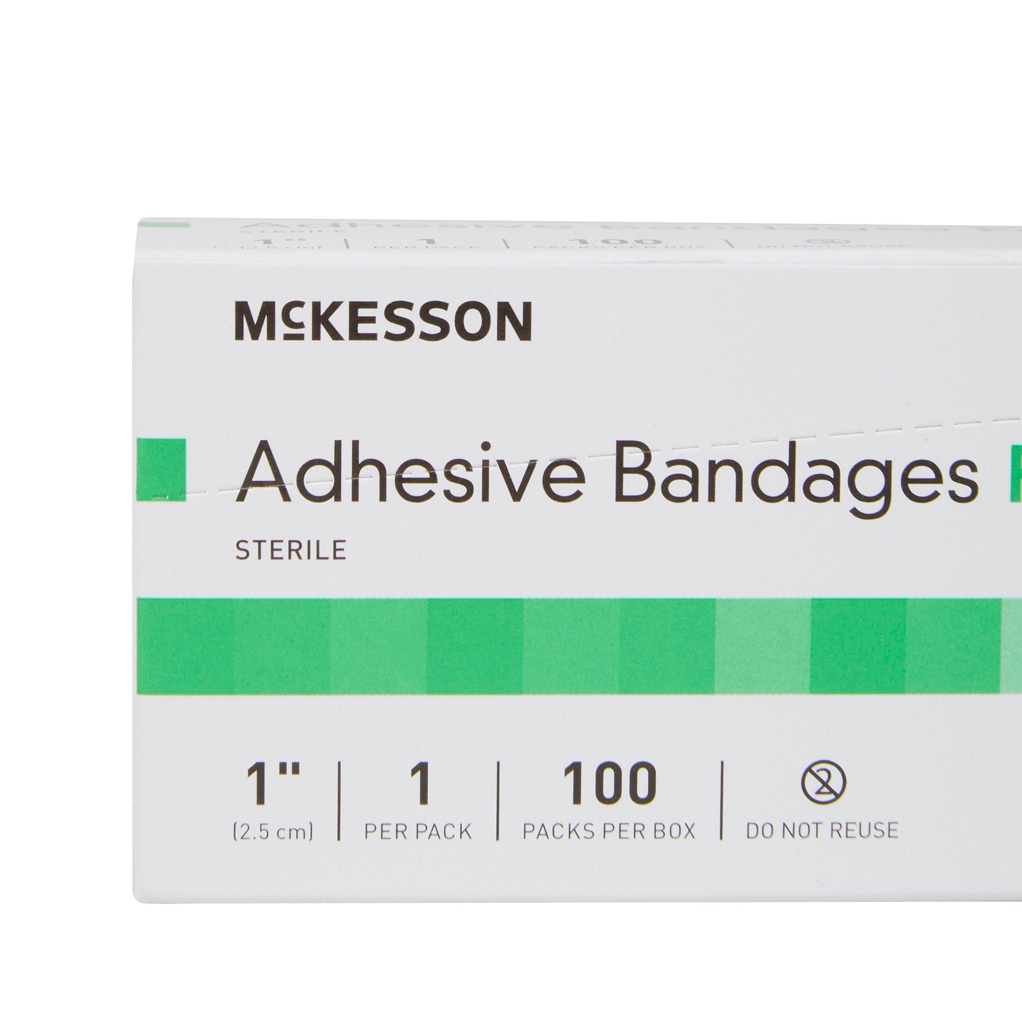 McKesson 1-Inch Tan Fabric Adhesive Spot Bandages, Sterile - Bulk Pack (2400 Units)