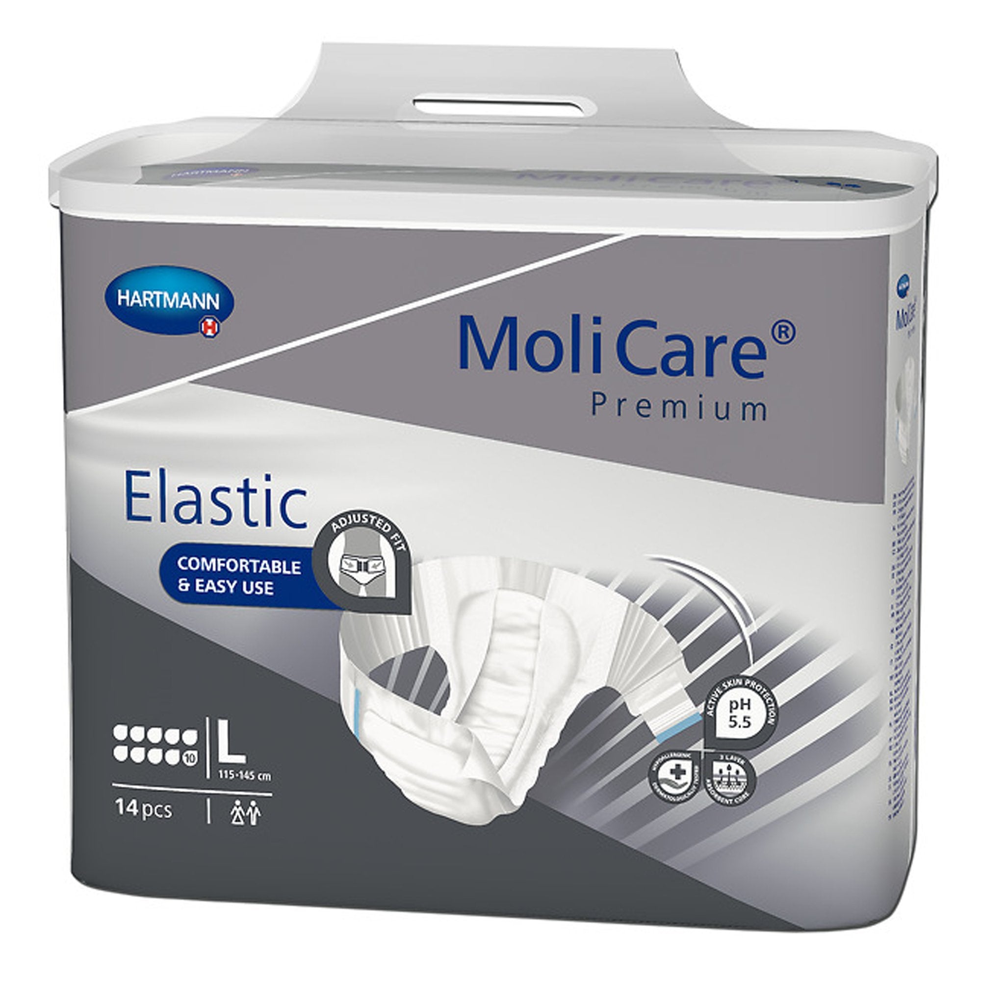 MoliCare® Premium Elastic Incontinence Brief, 10D, Large (14 Units)