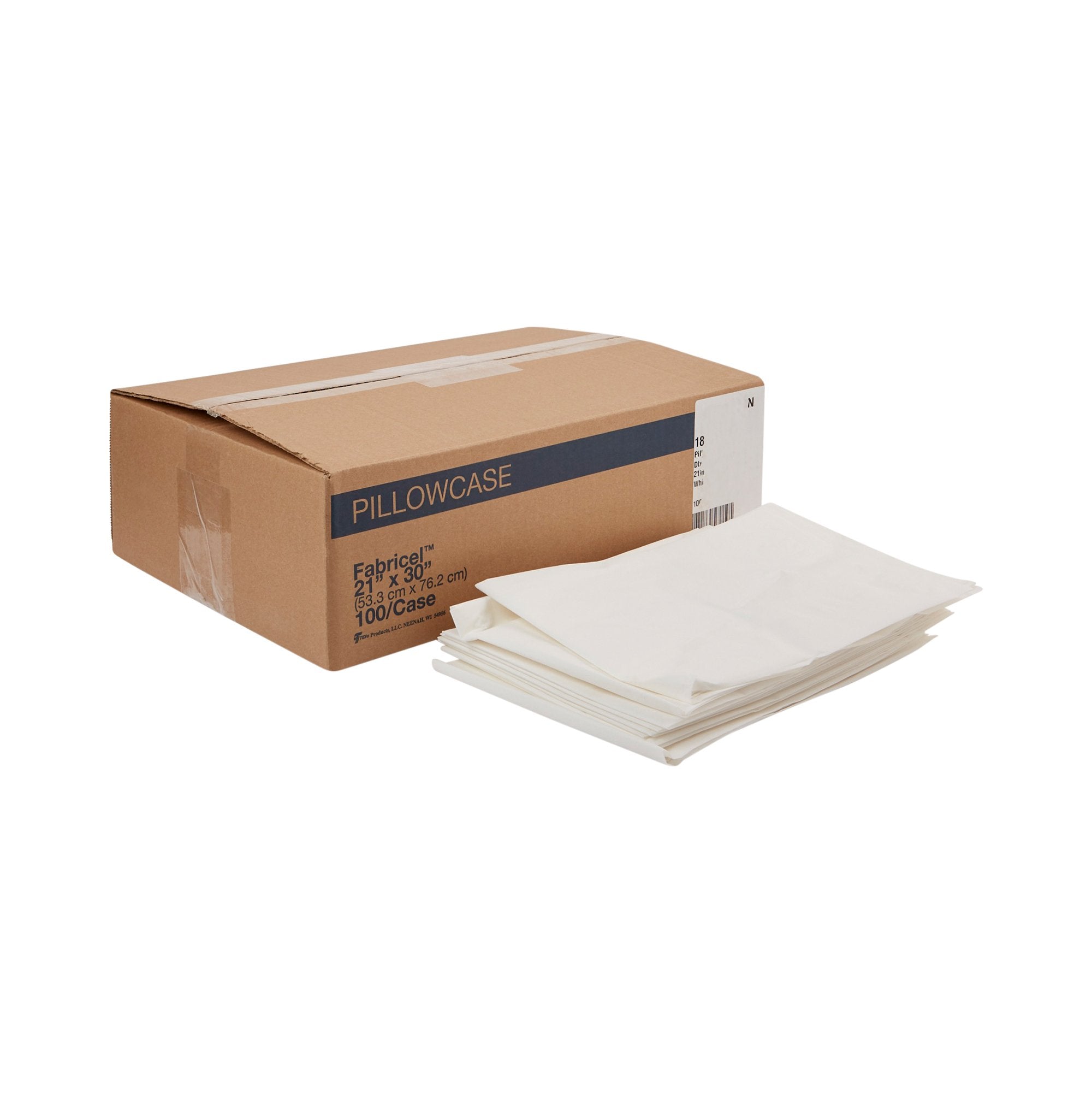 McKesson White Fabricel® Pillowcase, 21 x 30 Inch (100 Units)
