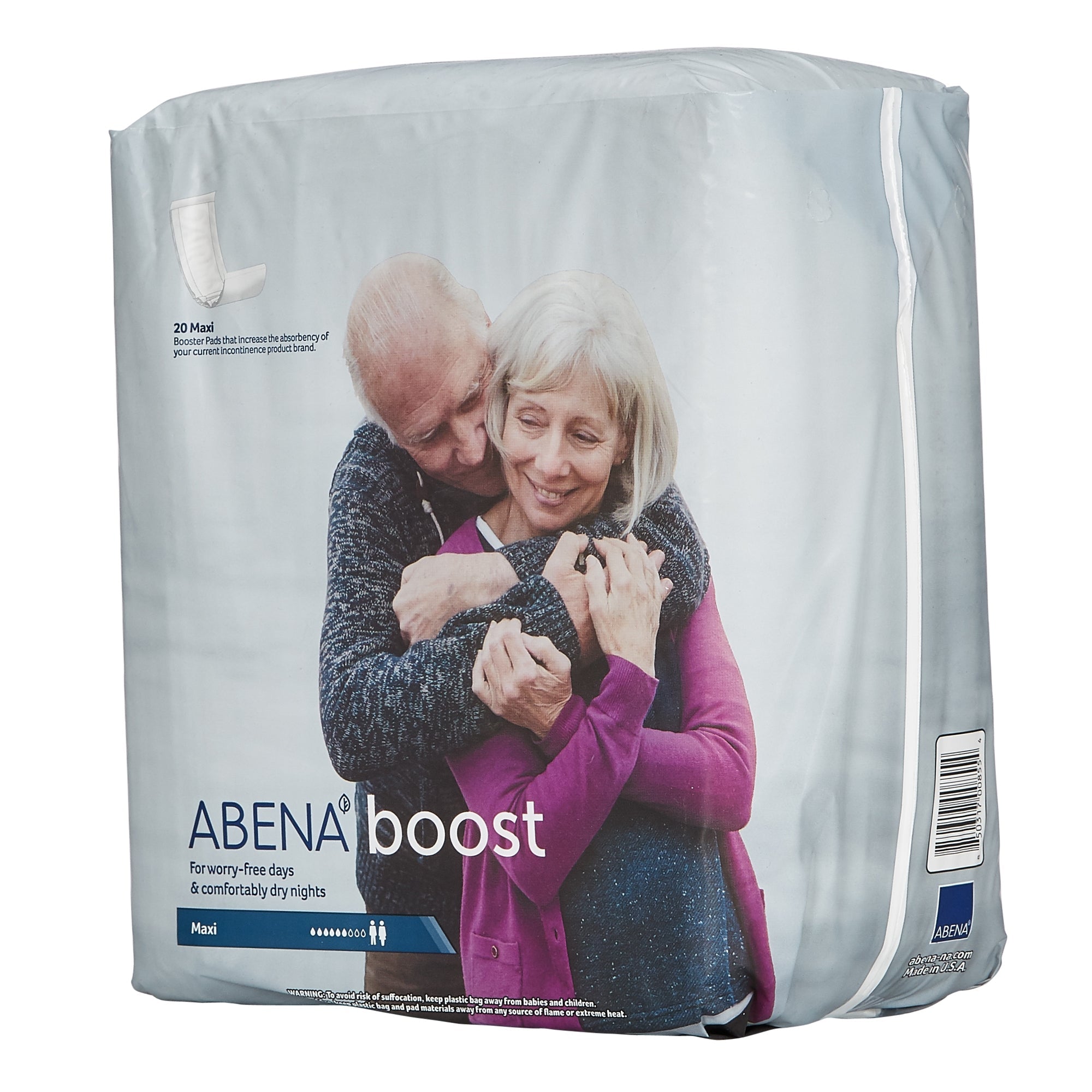Abena Boost Maxi Incontinence Booster Pads, 1300 mL Absorption, 20 Pack