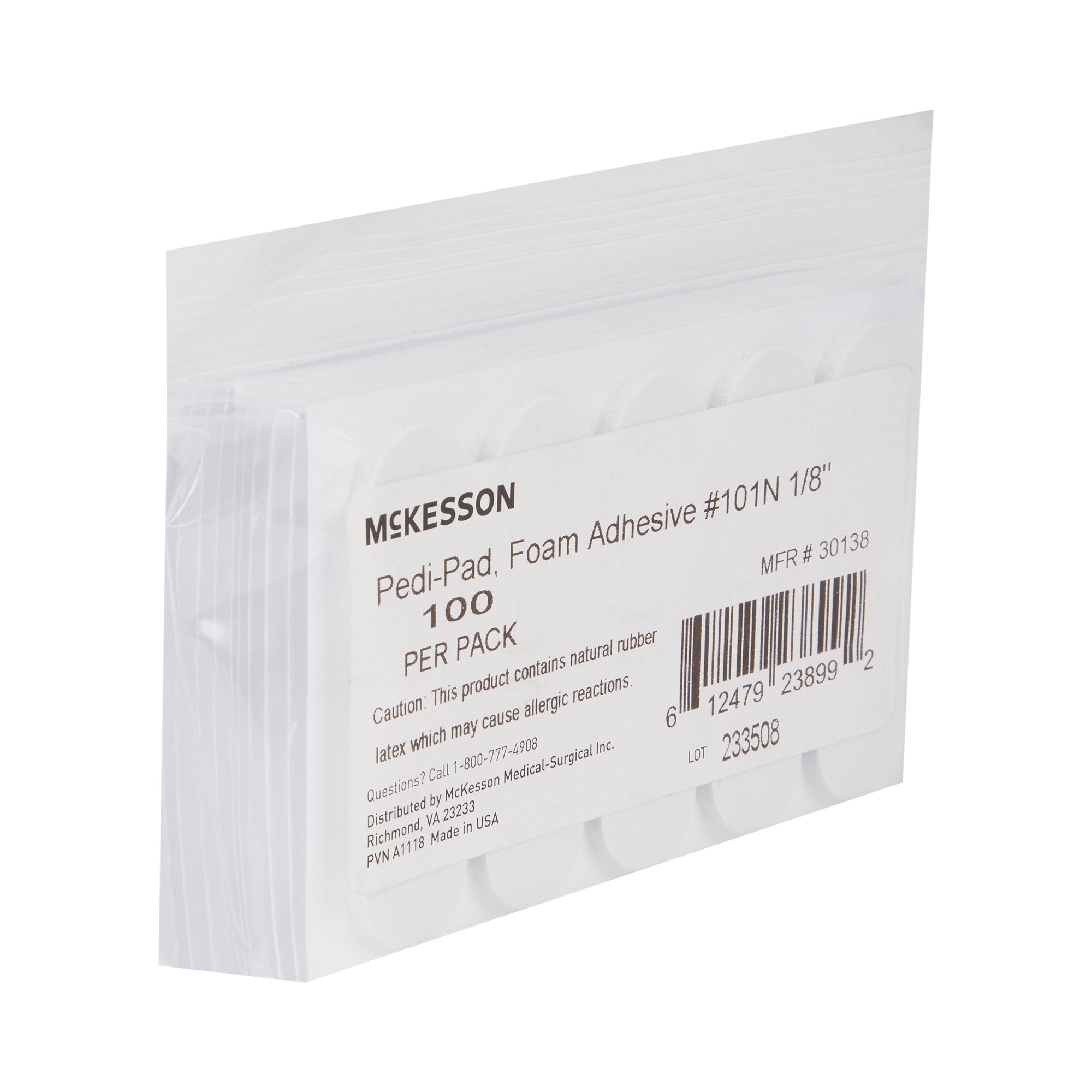 McKesson Pedi-Pad White Protective Pad, Size 101 – Narrow (100 Units)