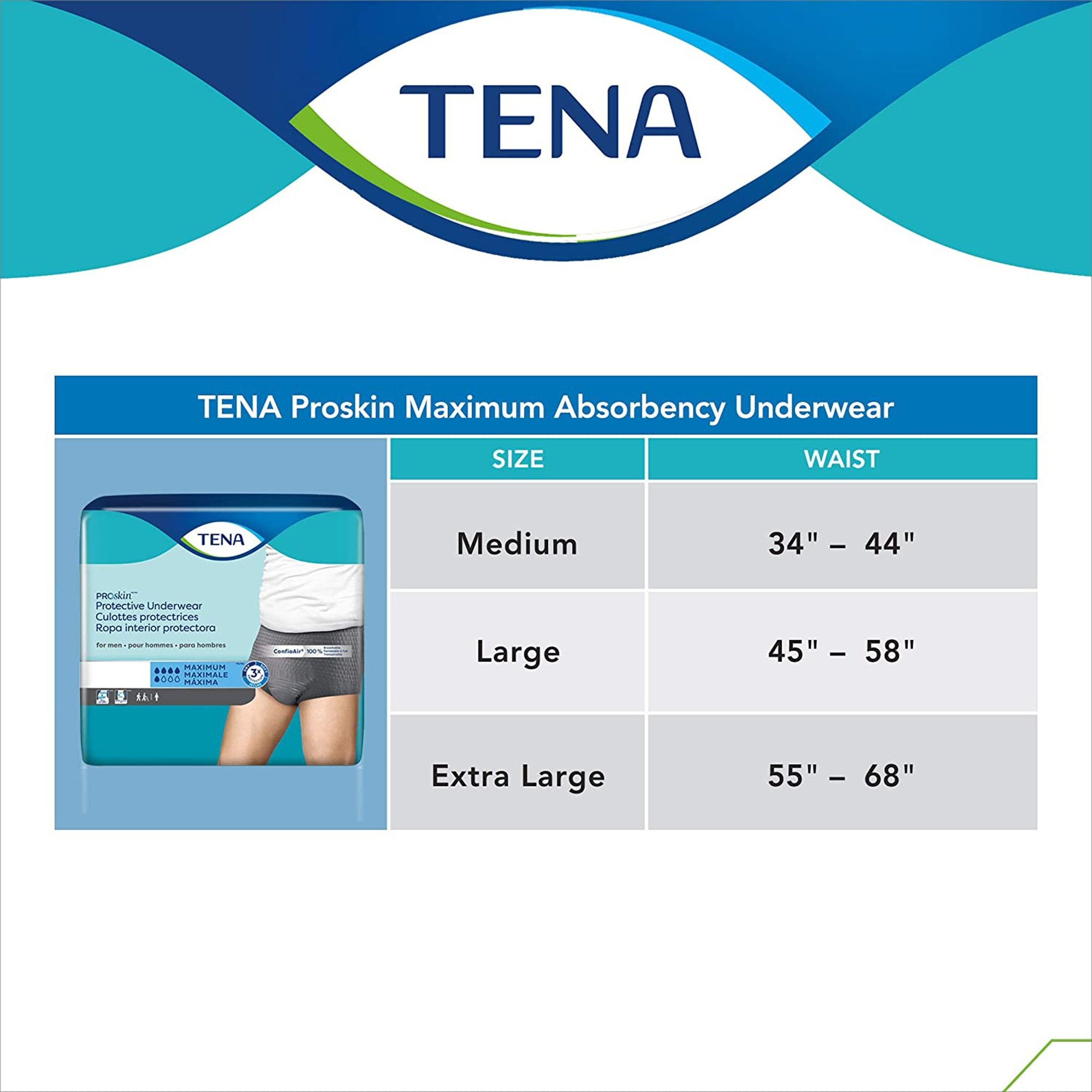 Tena® ProSkin™ Maximum Absorbent Underwear, Medium (20 Units)