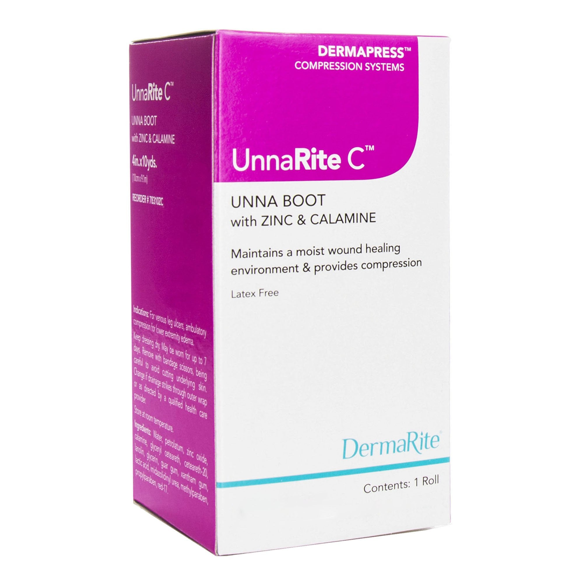 UnnaRite C™ Unna Boot with Calamine and Zinc Oxide, 3 Inch x 10 Yard (1 Unit)
