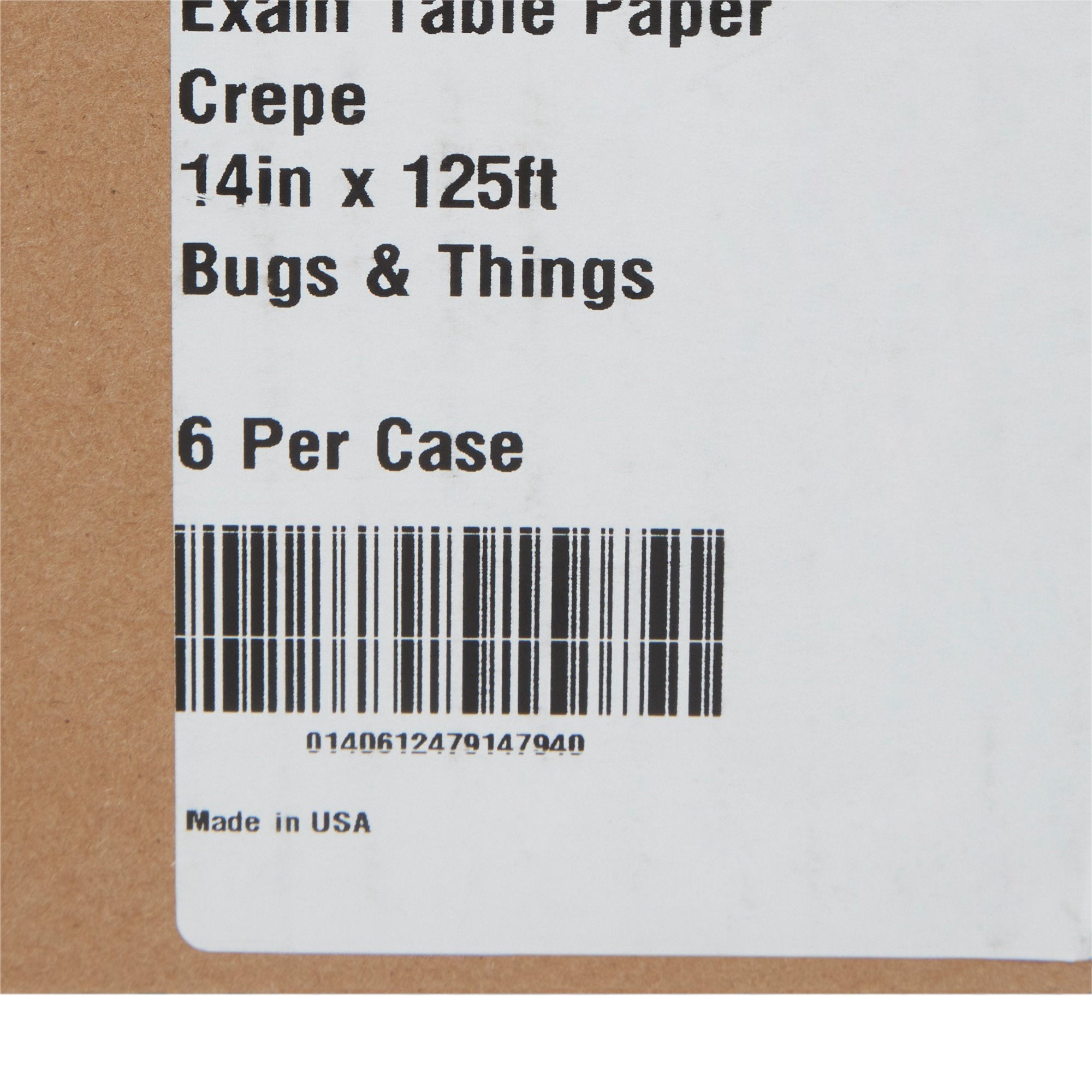McKesson Crepe Table Paper, 14 Inch x 125 Foot, Print (Bugs and Things) (6 Units)