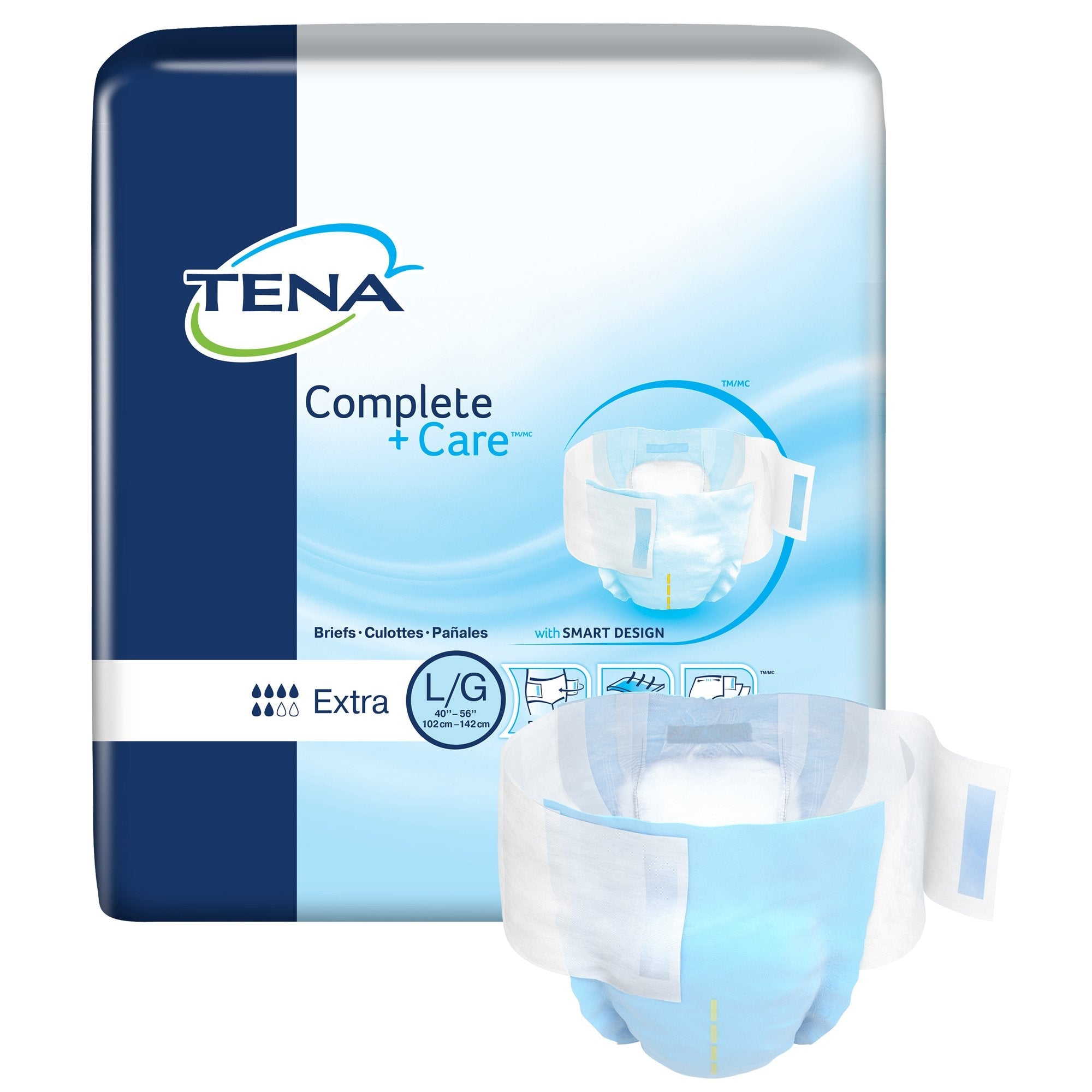 Tena® Complete +Care™ Extra Incontinence Brief, Large (24 Units)