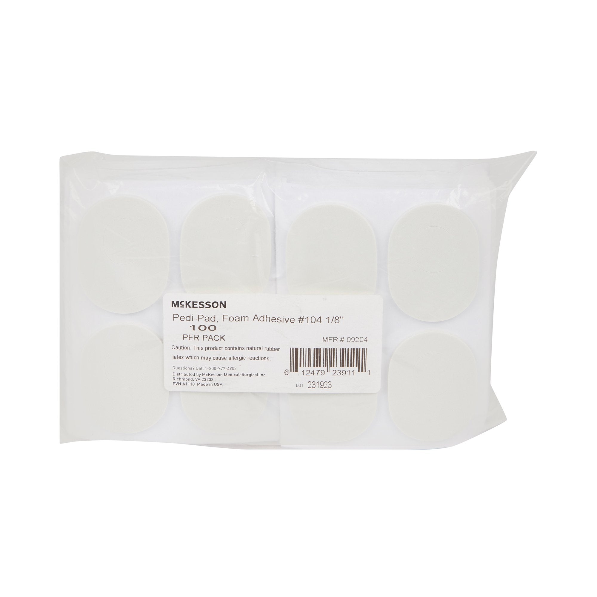 McKesson Pedi-Pad Foot Pad, Size 104 (100 Units)
