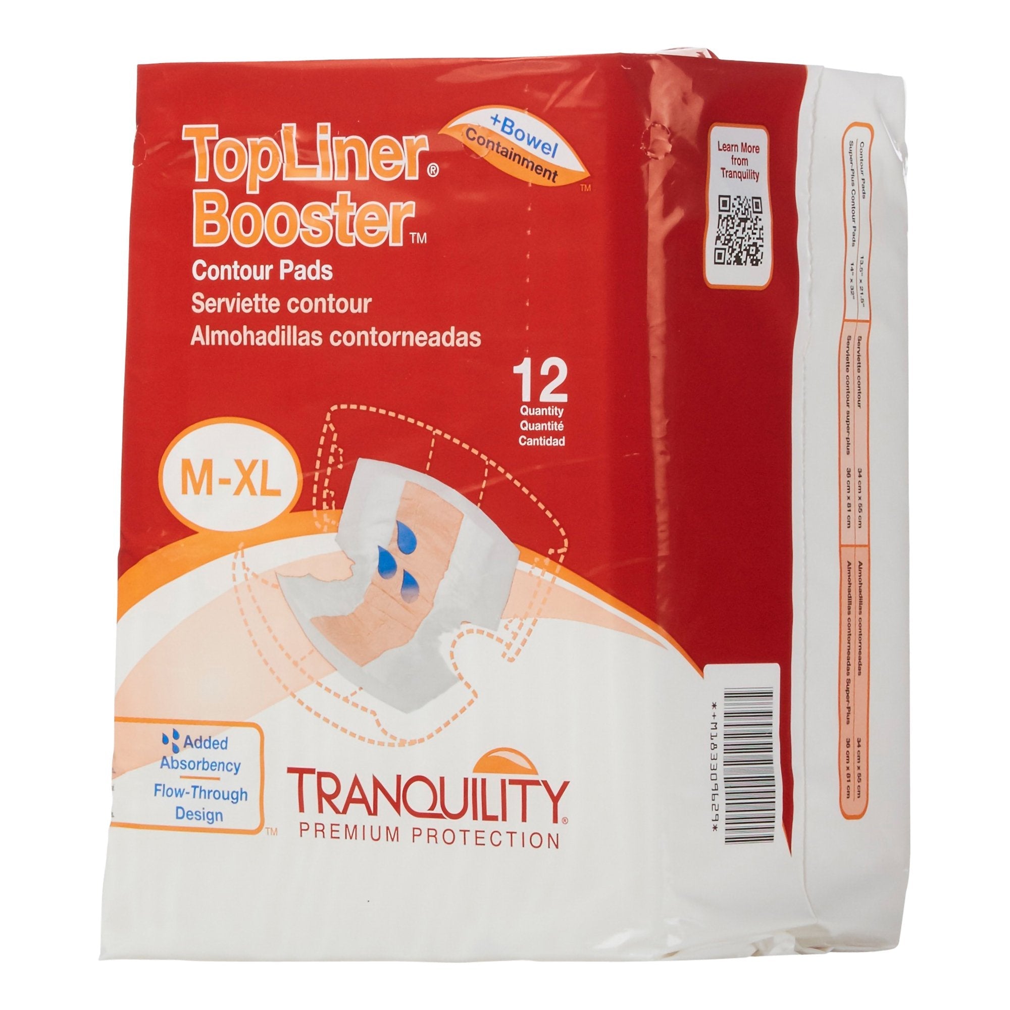 Tranquility Top Liner Booster Pad 13.5x21.5" - Heavy Absorbency Incontinence Aid