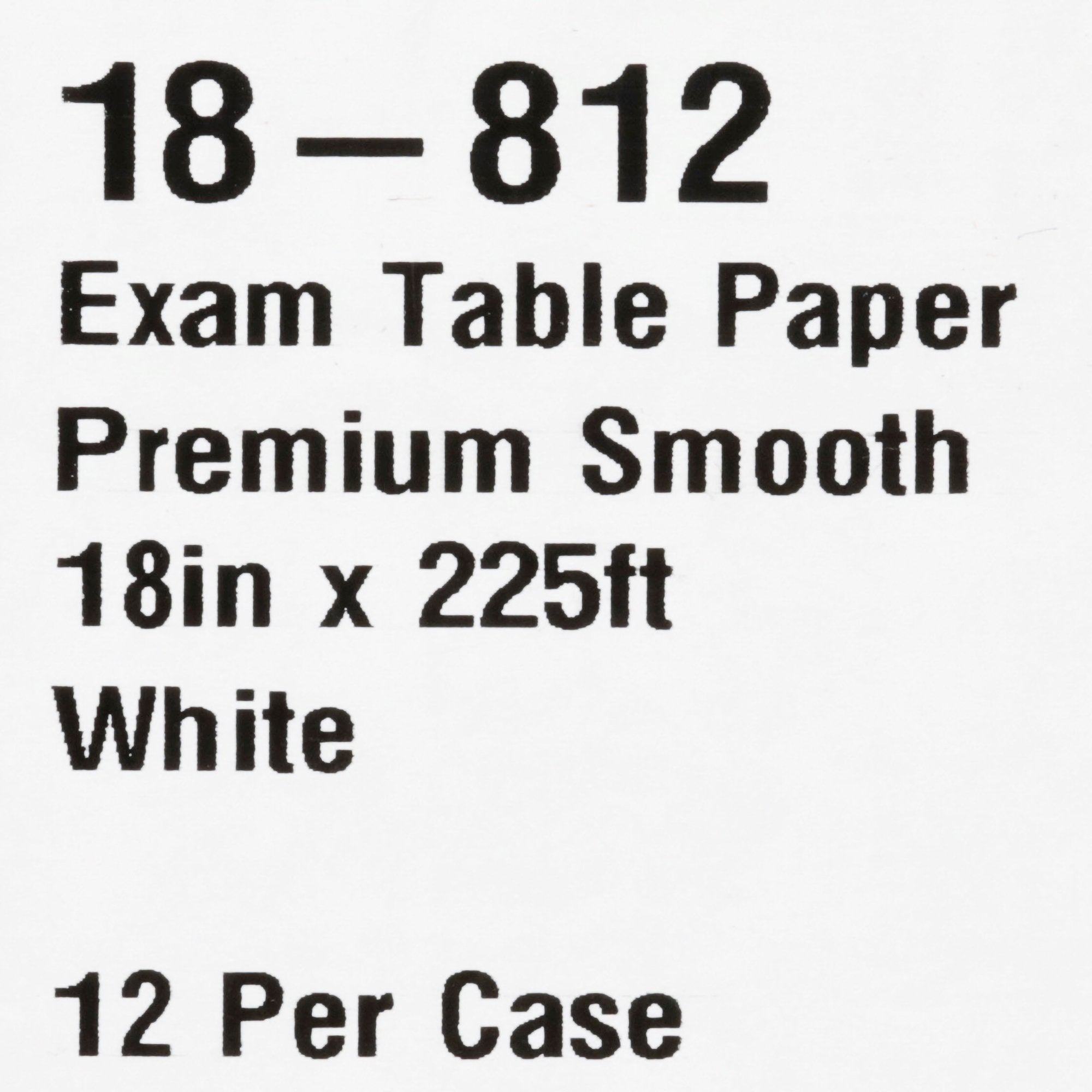 McKesson Smooth Table Paper, 18 Inch x 75 Yard, White (12 Units)