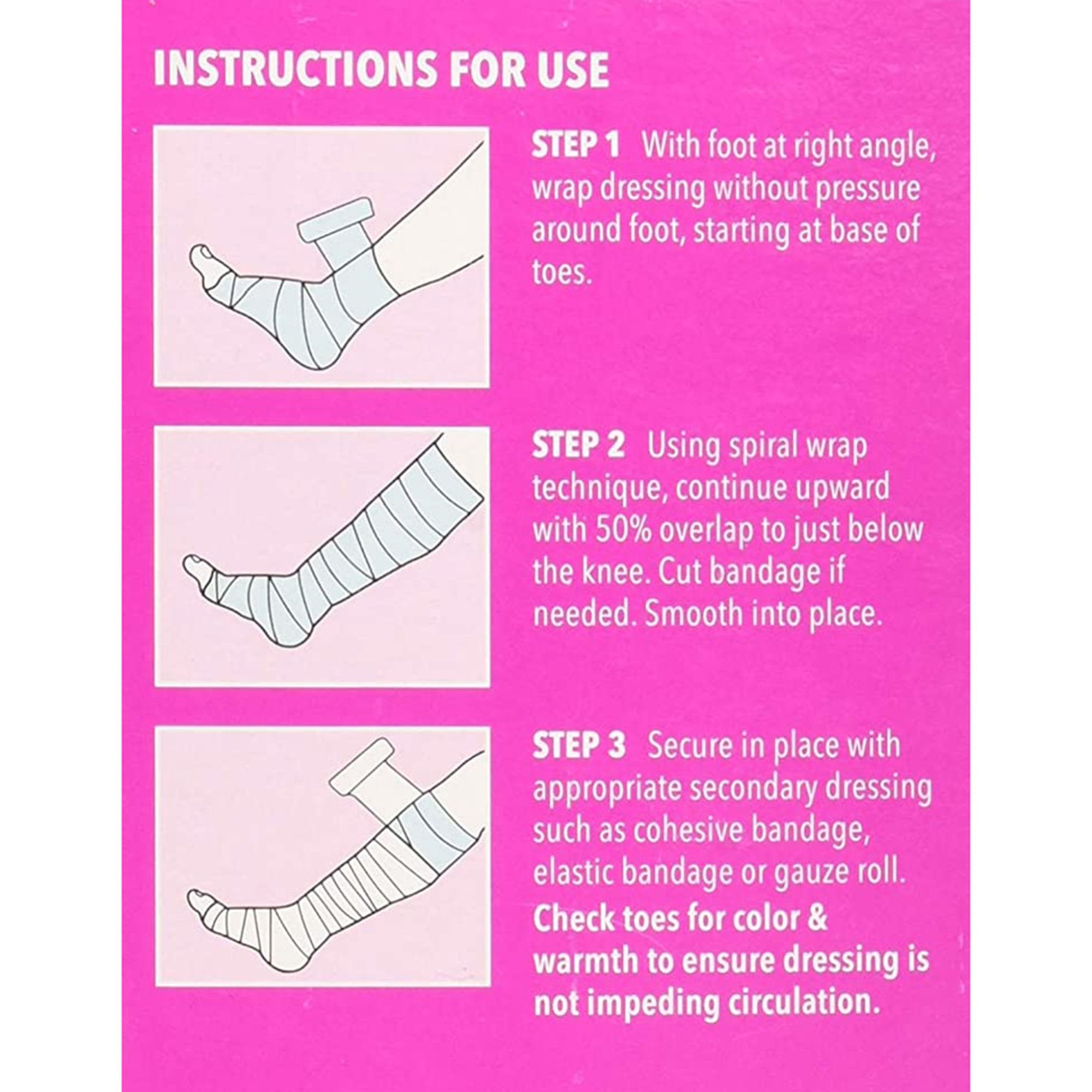 UnnaRite C™ Unna Boot with Calamine and Zinc Oxide, 3 Inch x 10 Yard (1 Unit)
