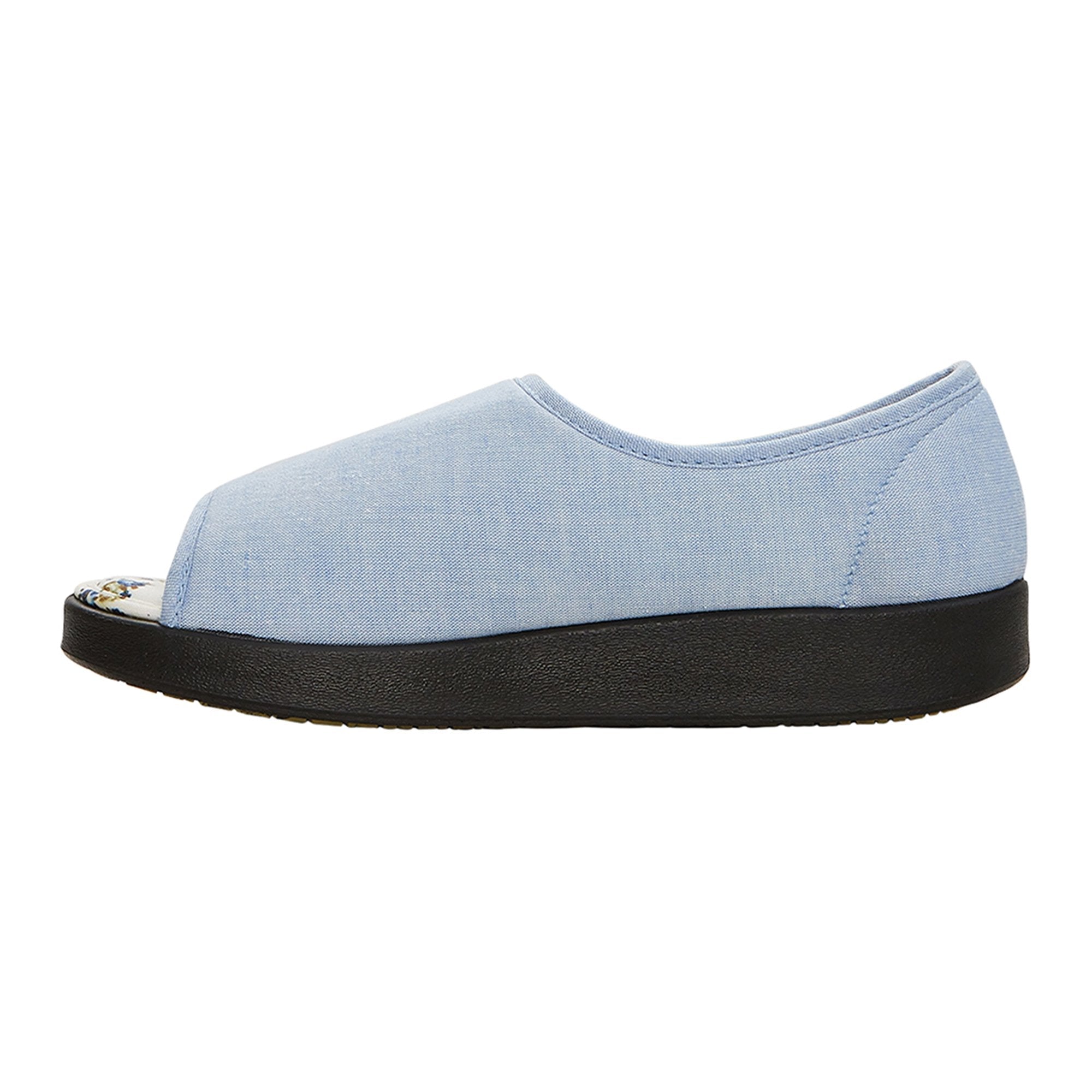 Silverts® Women's Indoor/Outdoor Extra Wide Open Toe Shoes, Denim, Size 11 (1 Unit)