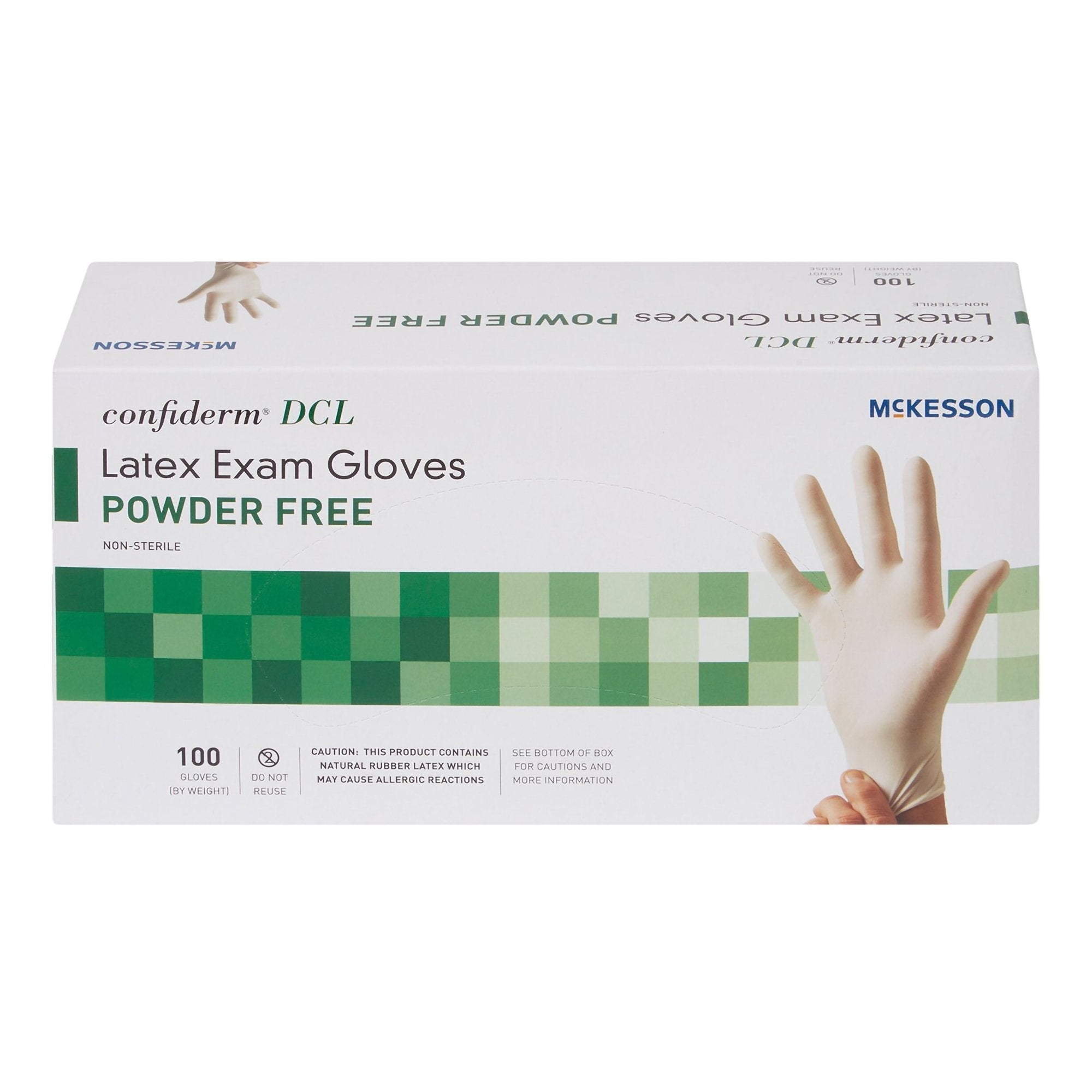 McKesson Confiderm® Latex Exam Glove, Extra Large, Ivory (100 Units)