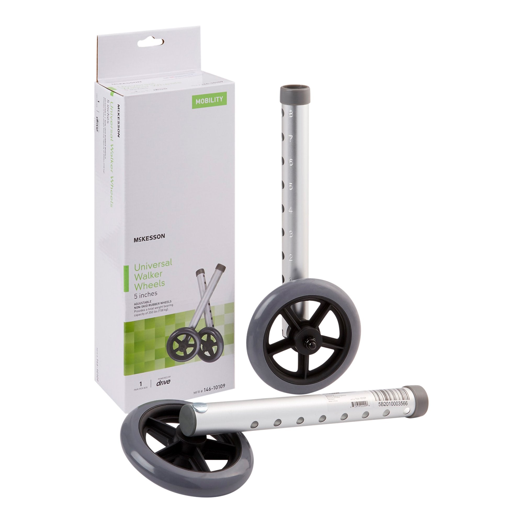 McKesson Walker Wheels, 5-inch Diameter (1 Unit)