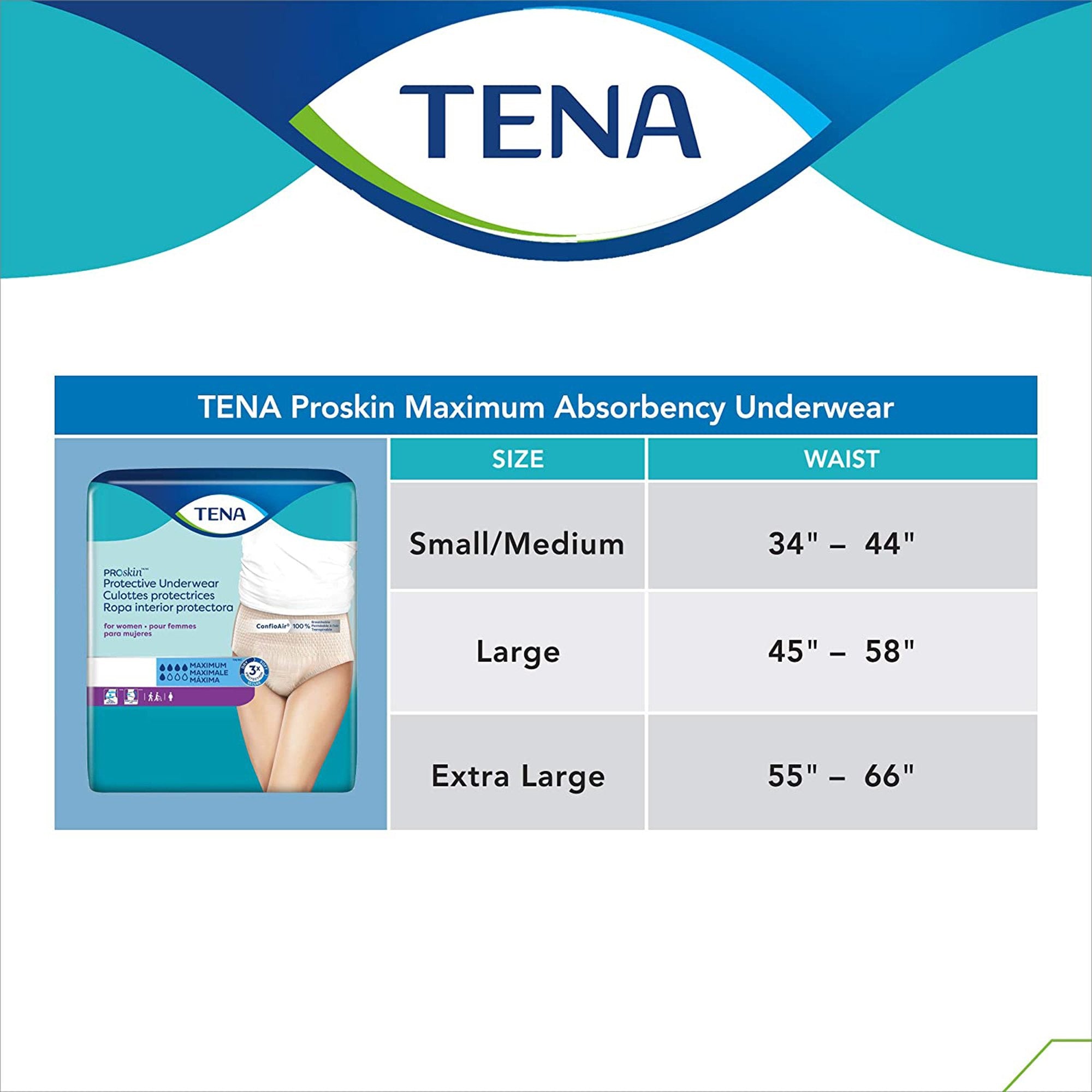 Tena® ProSkin™ Maximum Absorbent Underwear, Small / Medium (20 Units)
