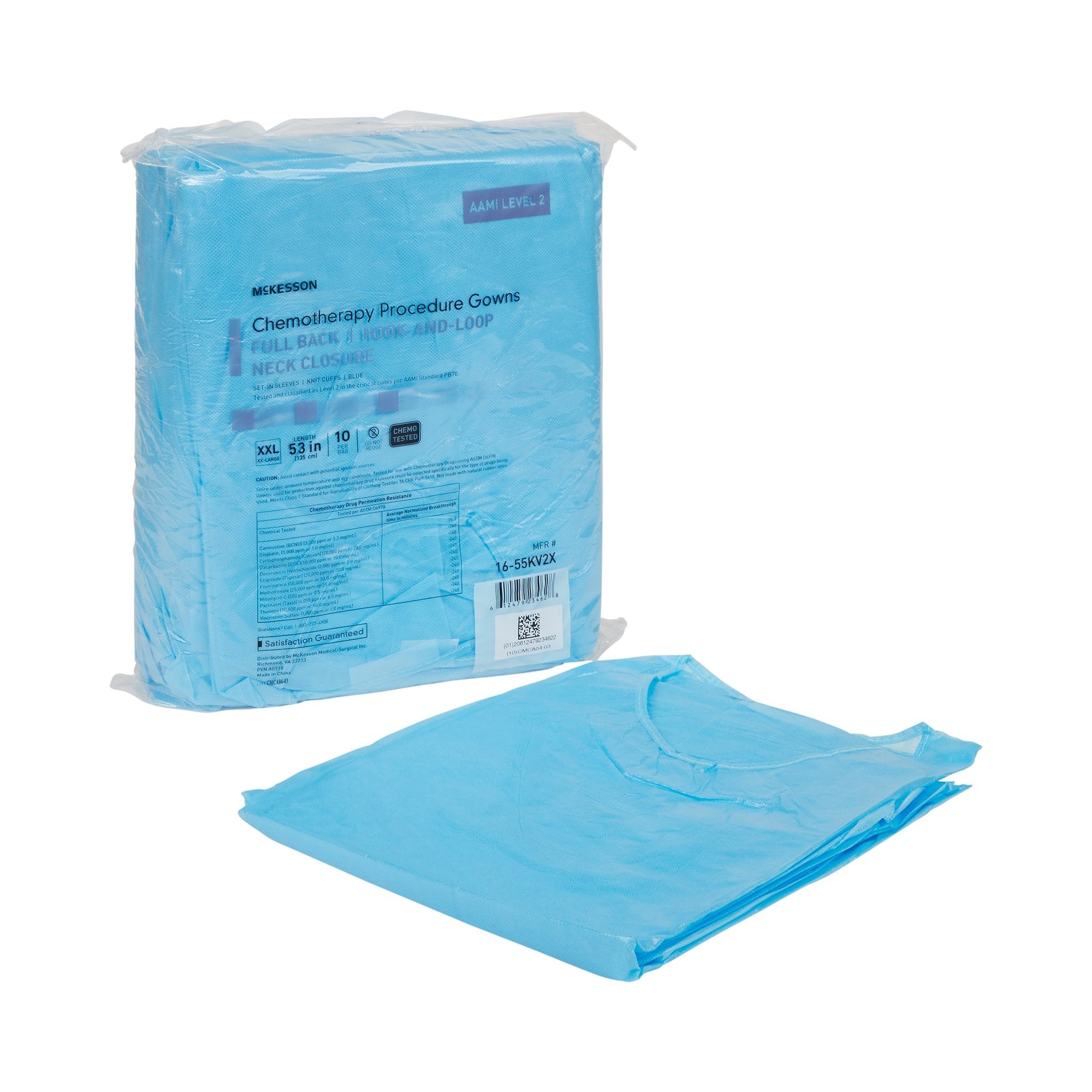 McKesson Chemotherapy Procedure Isolation Gown, 2X Large (30 Units)