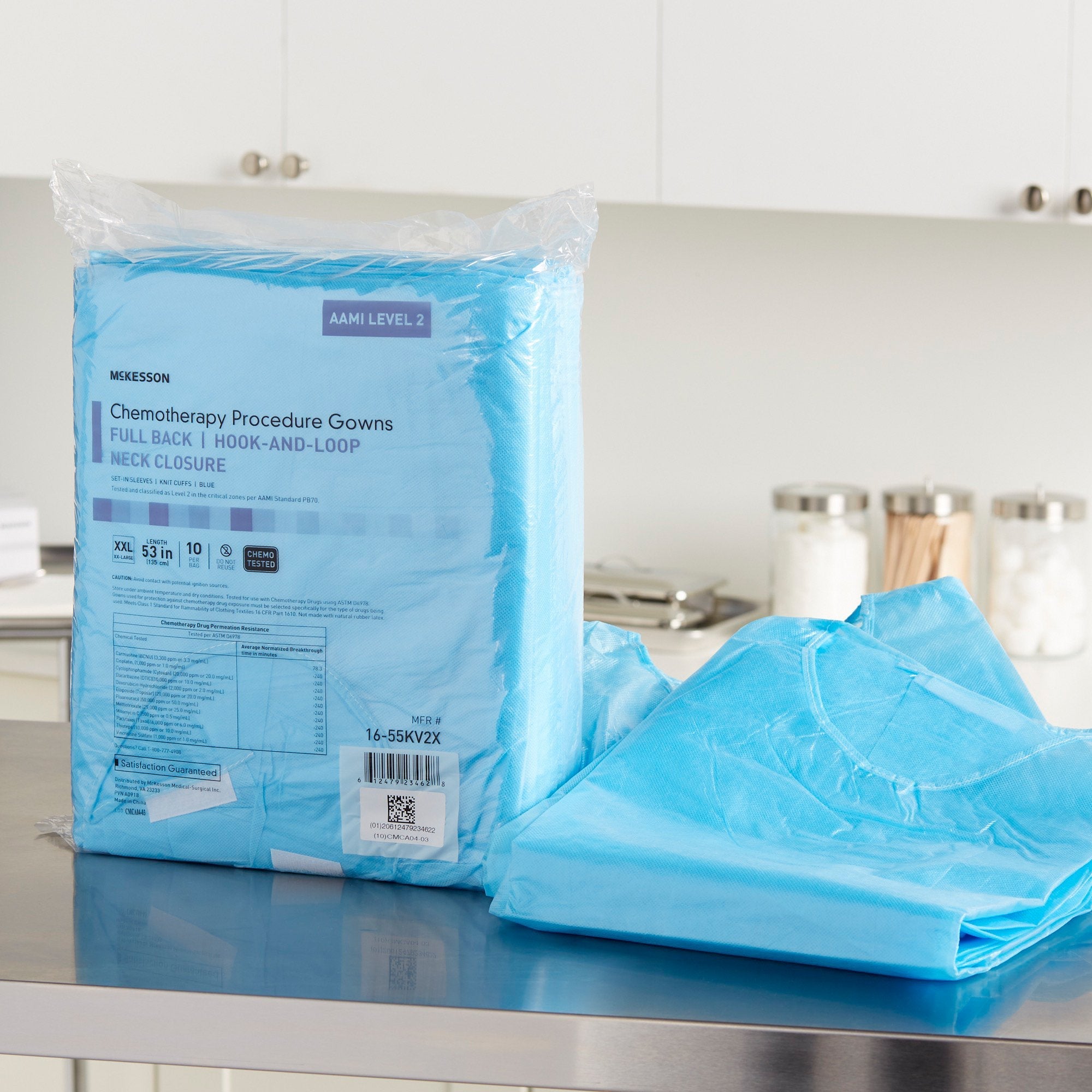 McKesson Chemotherapy Procedure Isolation Gown, 2X Large (10 Units)