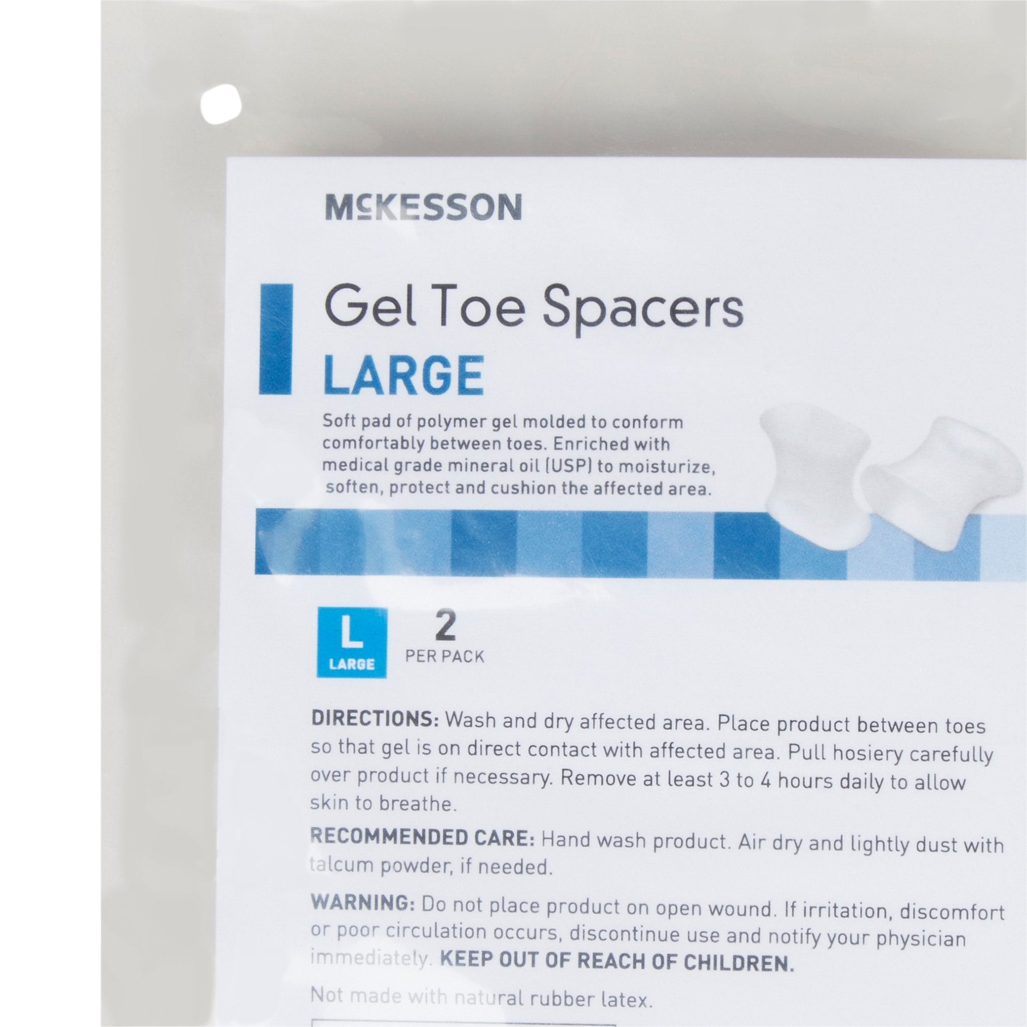 McKesson Gel Toe Spacers, Large (2 Units)