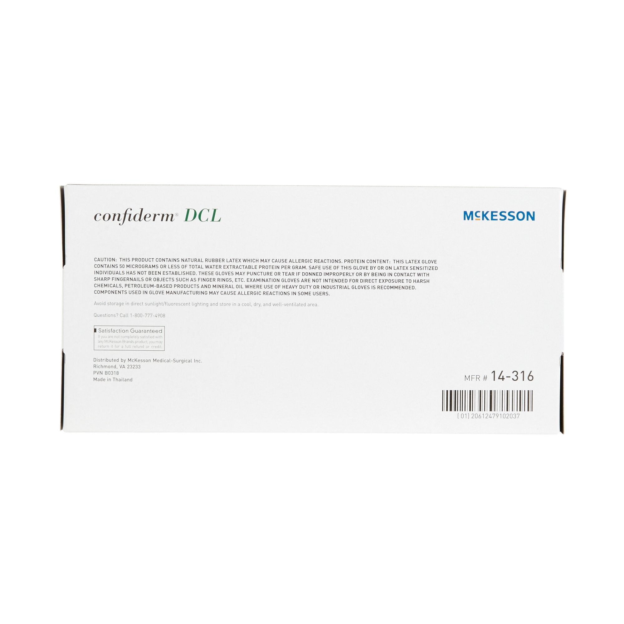 McKesson Confiderm® Latex Exam Glove, Medium, Ivory (100 Units)