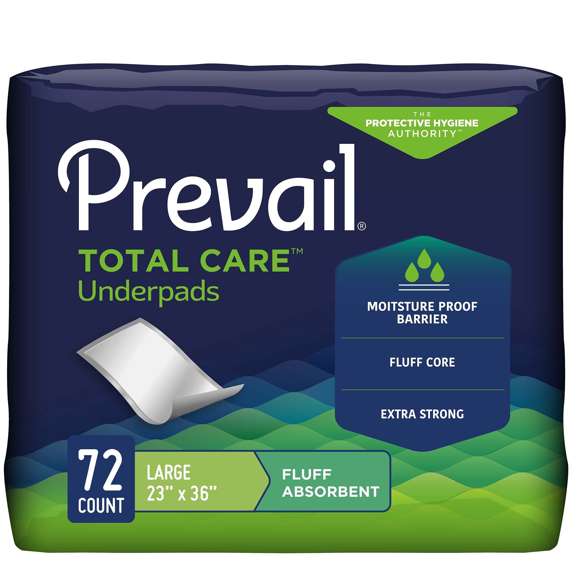 Prevail® Fluff Underpad, 23 x 36 Inch (18 Units)