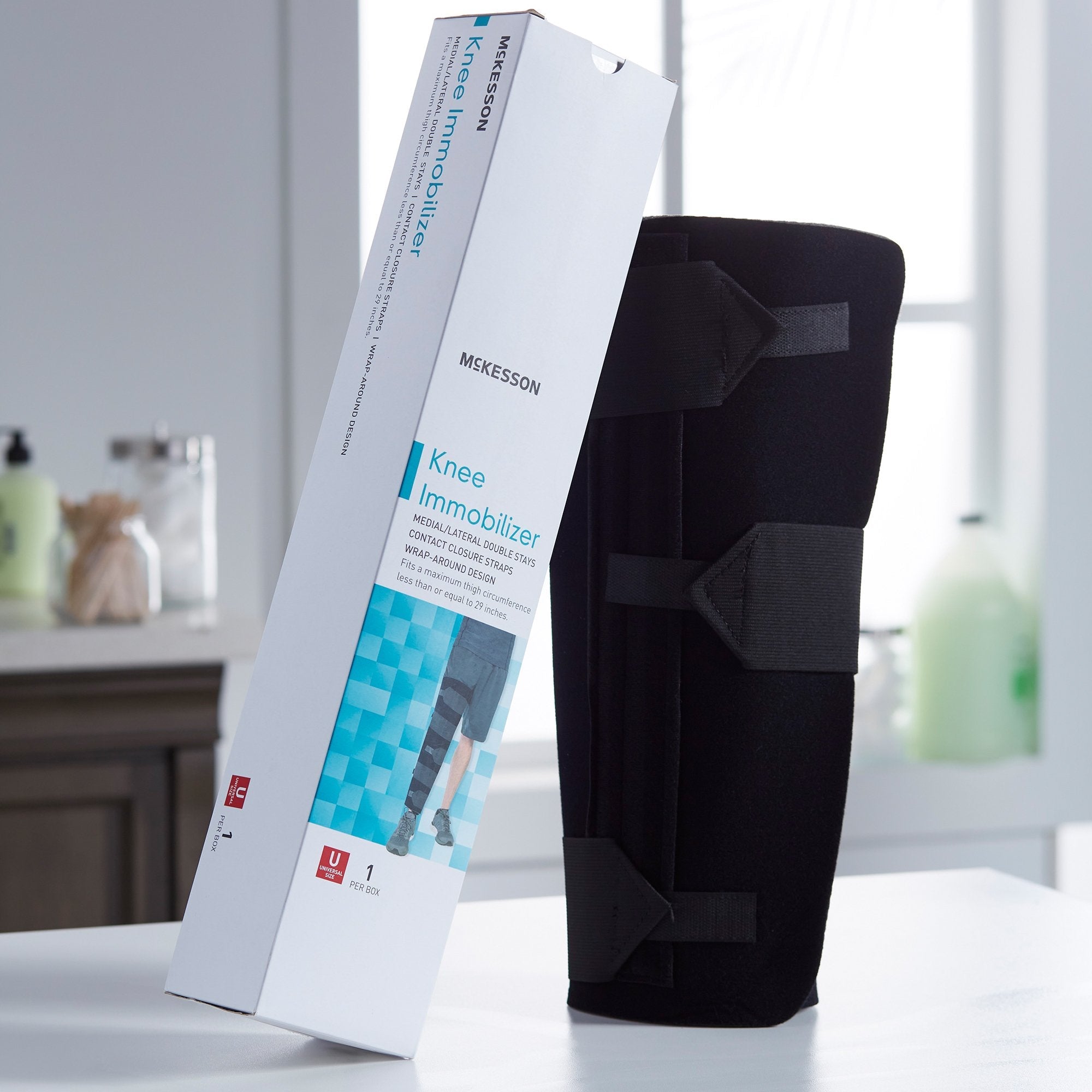 McKesson Knee Immobilizer, 16-Inch Length, One Size Fits Most (1 Unit)