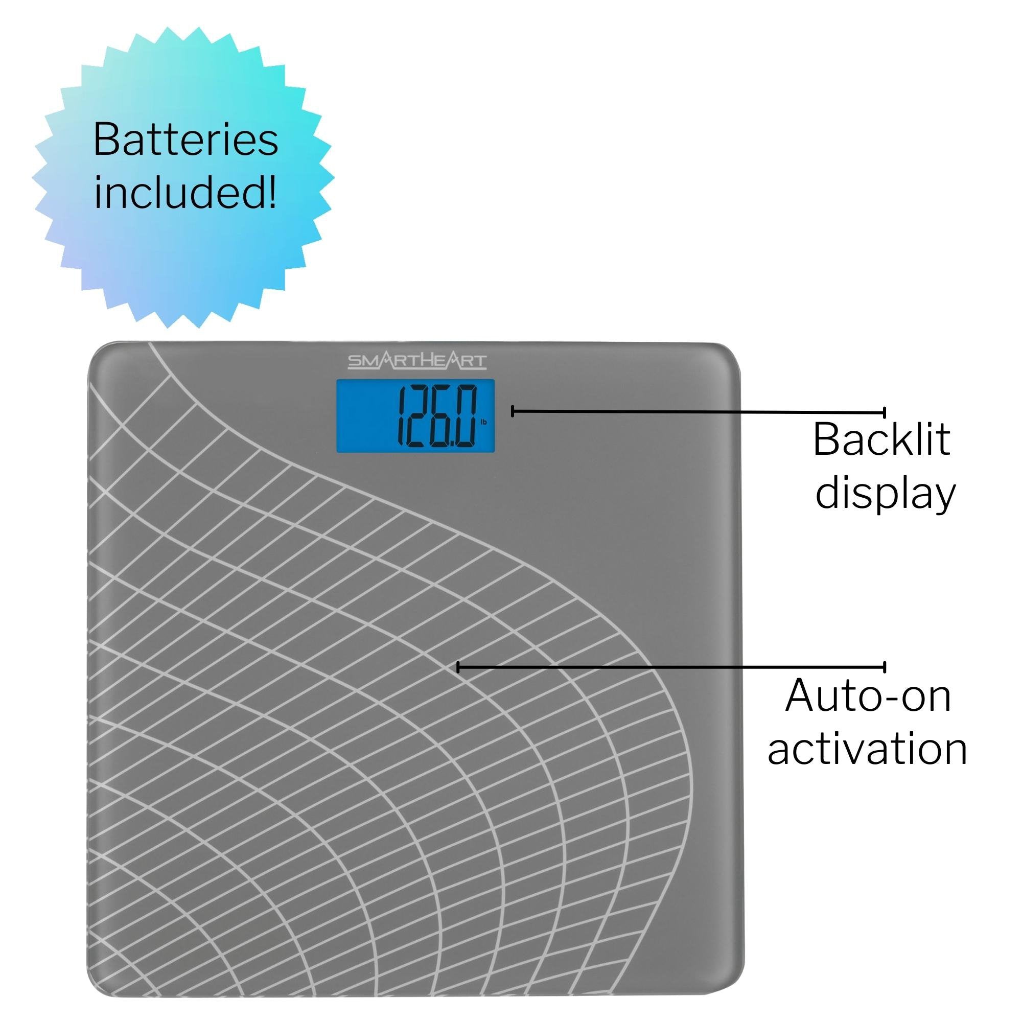SmartHeart Talking Scale, Digital Bathroom Scale, 438 lbs Capacity (4 Units)