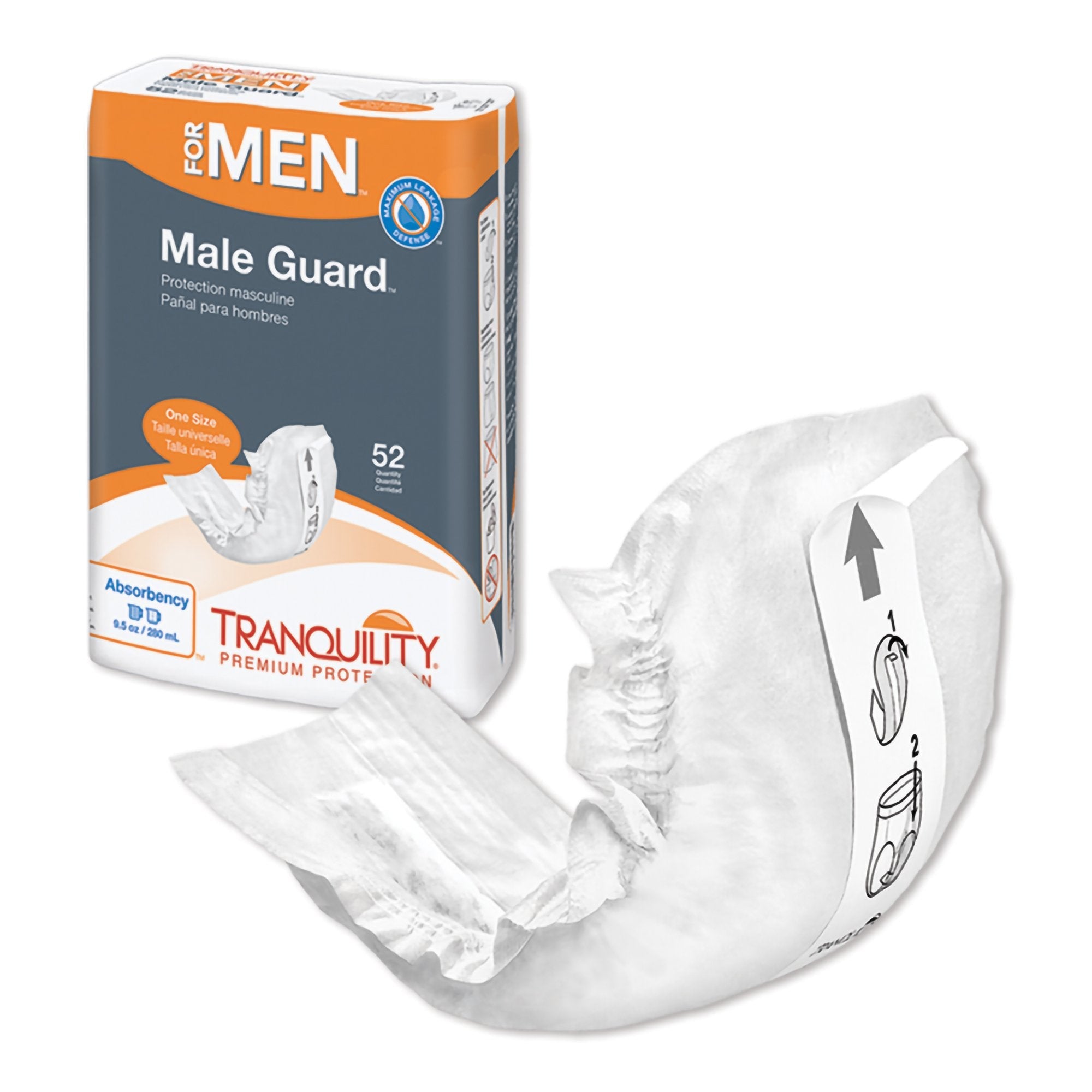 Tranquility® Male Guard™ Bladder Control Pad, 12¼-Inch Length (52 Units)