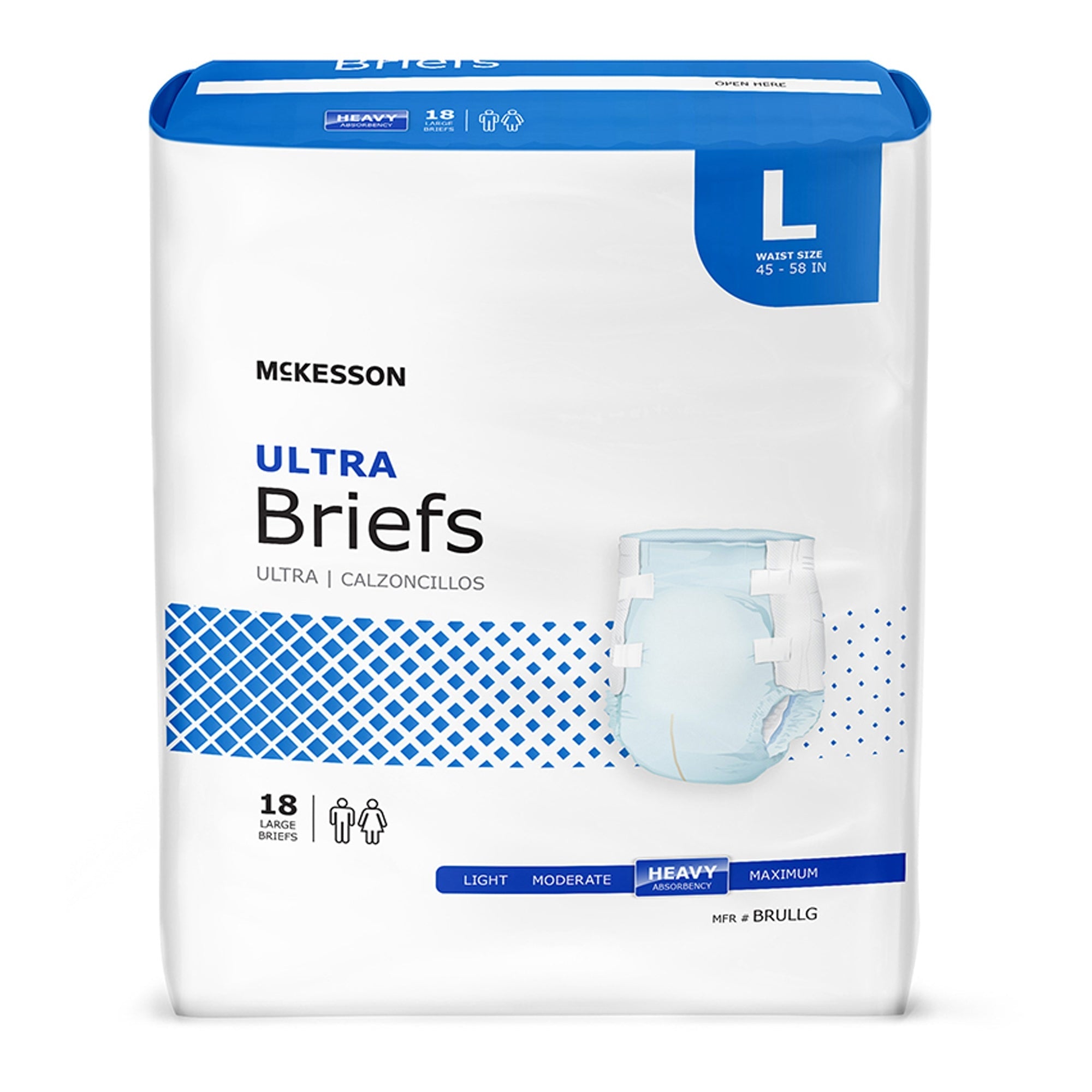 McKesson Ultra Heavy Absorbency Incontinence Brief, Large - 1 Pack