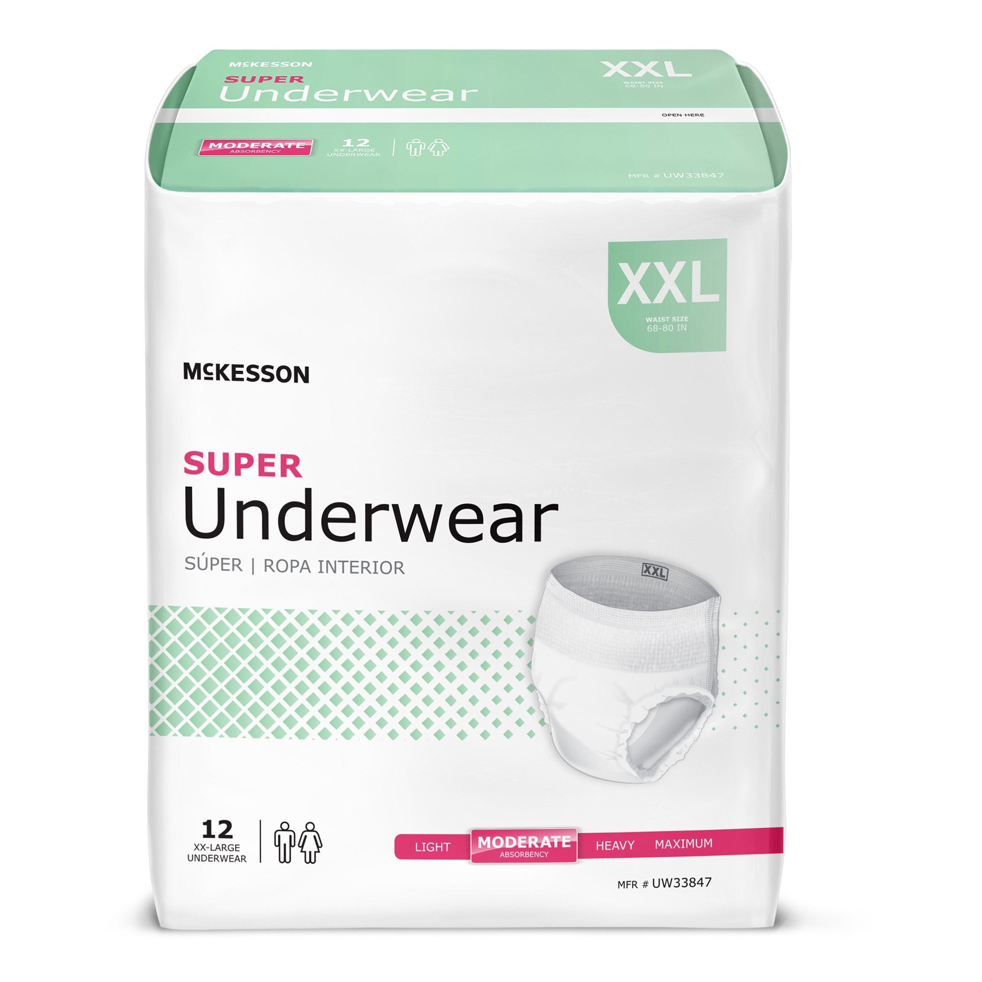 McKesson Super Underwear, 2X Large (12 Units)