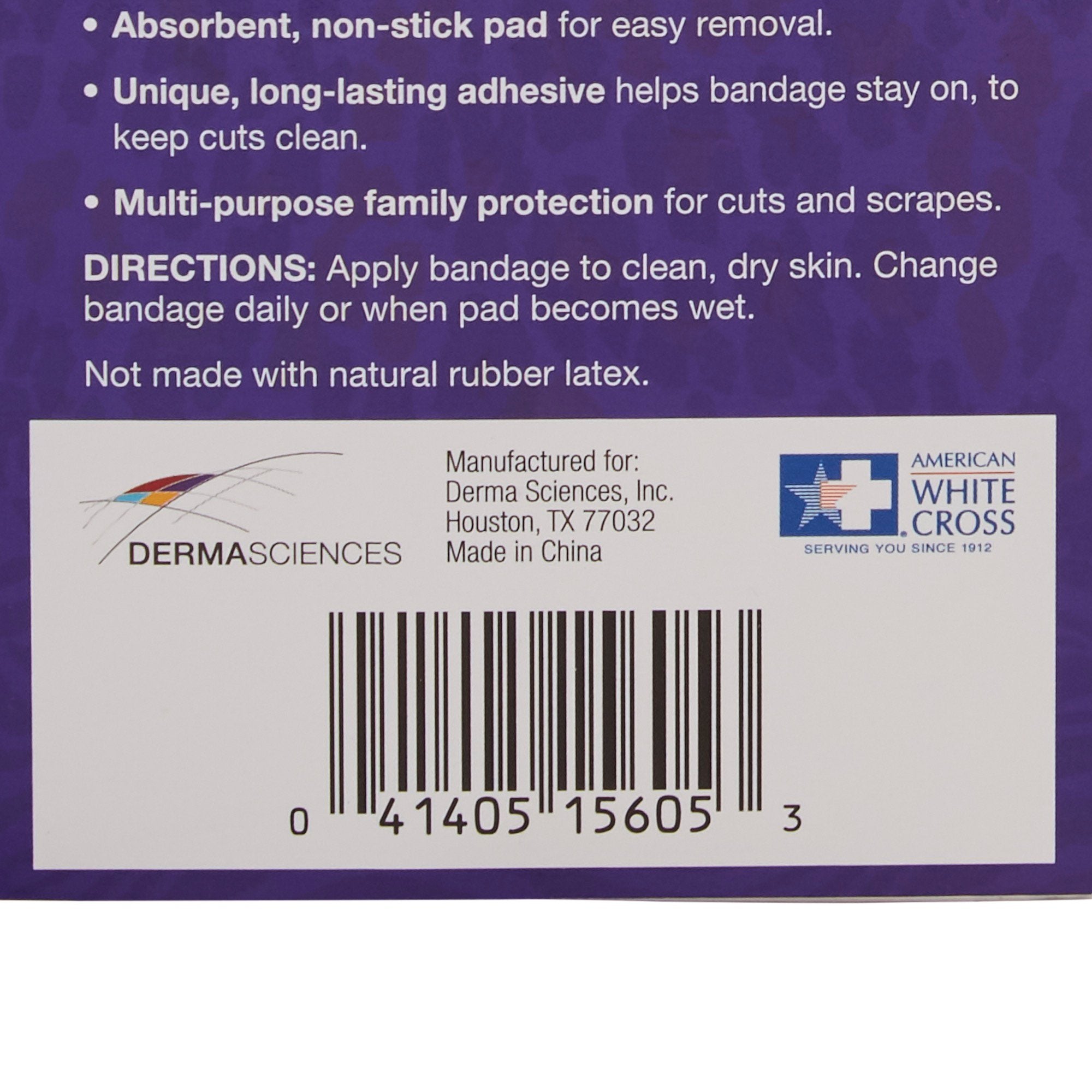American® White Cross Stat Strip® Designer Safari Adhesive Strip, ¾ x 3 Inch (100 Units)