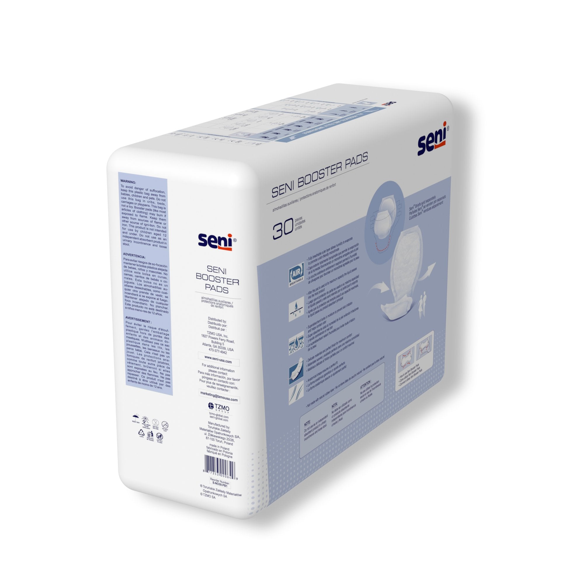 Seni® Booster Pad, 25-Inch Length (30 Units)