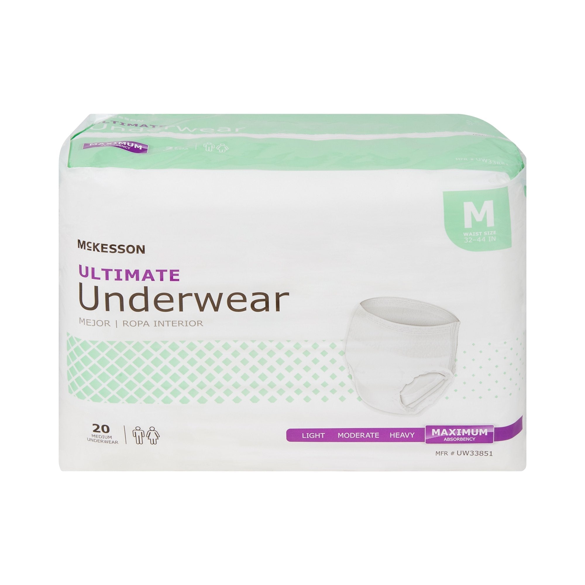 McKesson Ultimate Maximum Absorbent Underwear, Medium (20 Units)